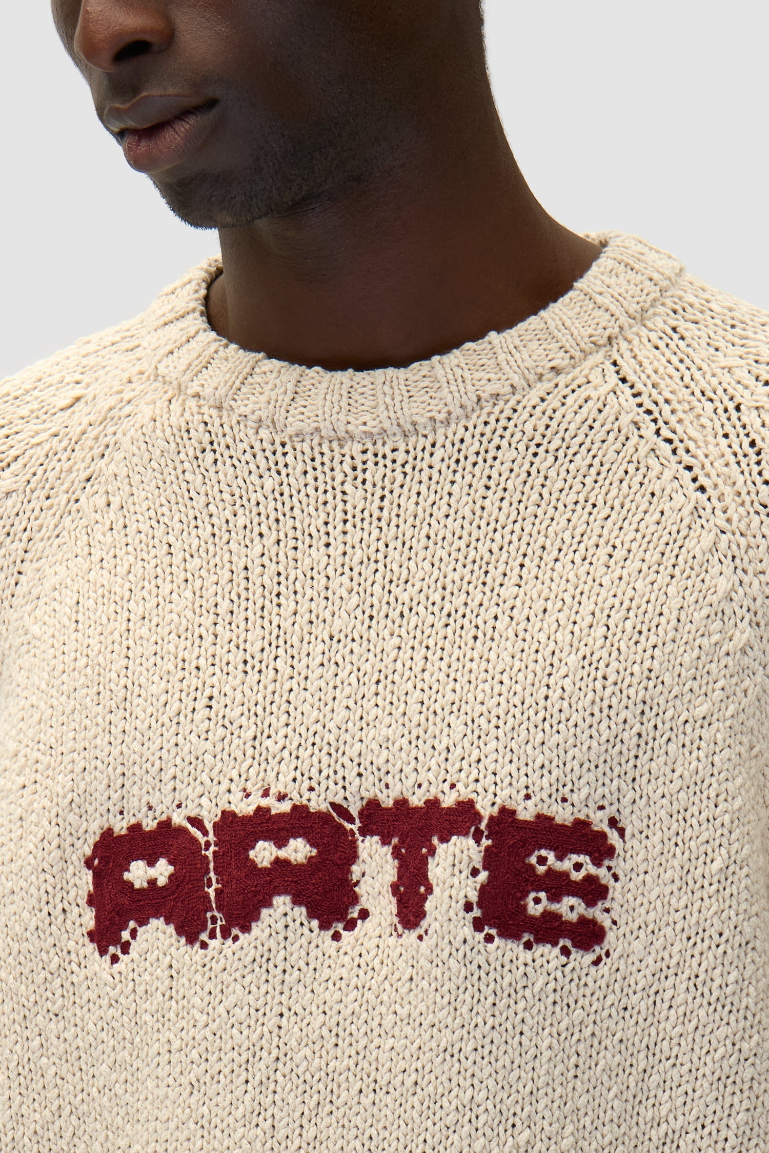Tricot frontal Pixel - Crème