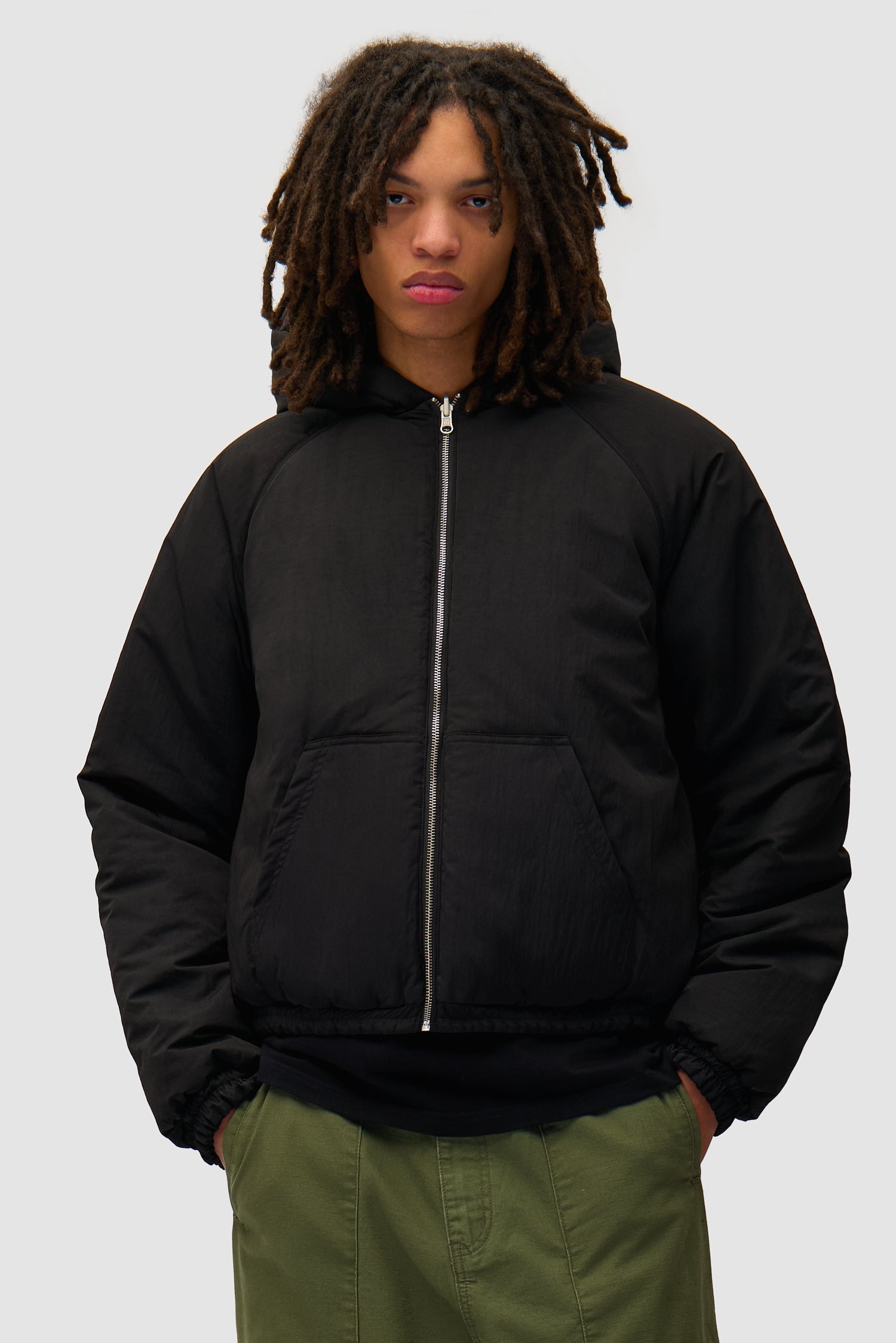 Veste réversible en nylon - Noir