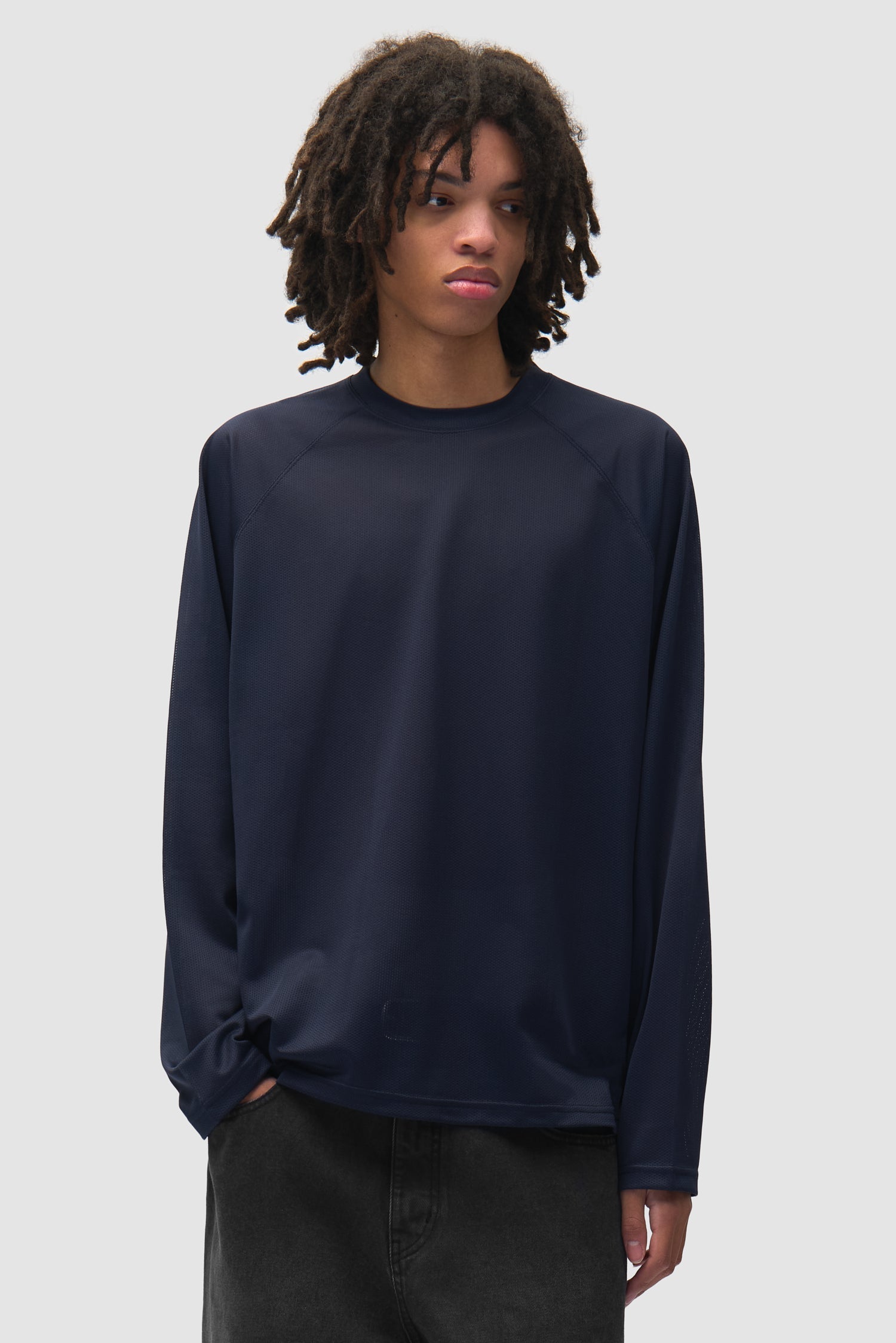 T-shirt à manches longues Mesh Aero - Bleu marine