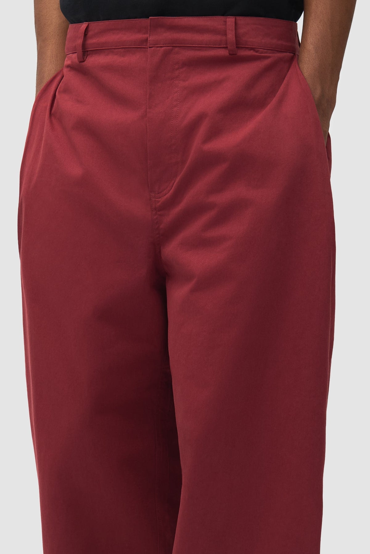 Pantalon de galerie à plis - Bordeaux