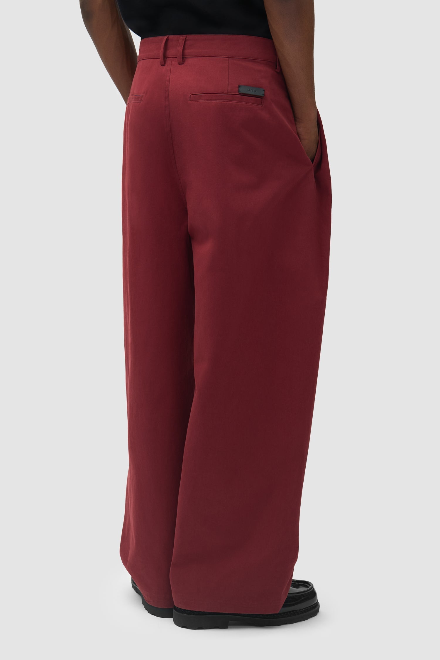 Pantalon de galerie à plis - Bordeaux