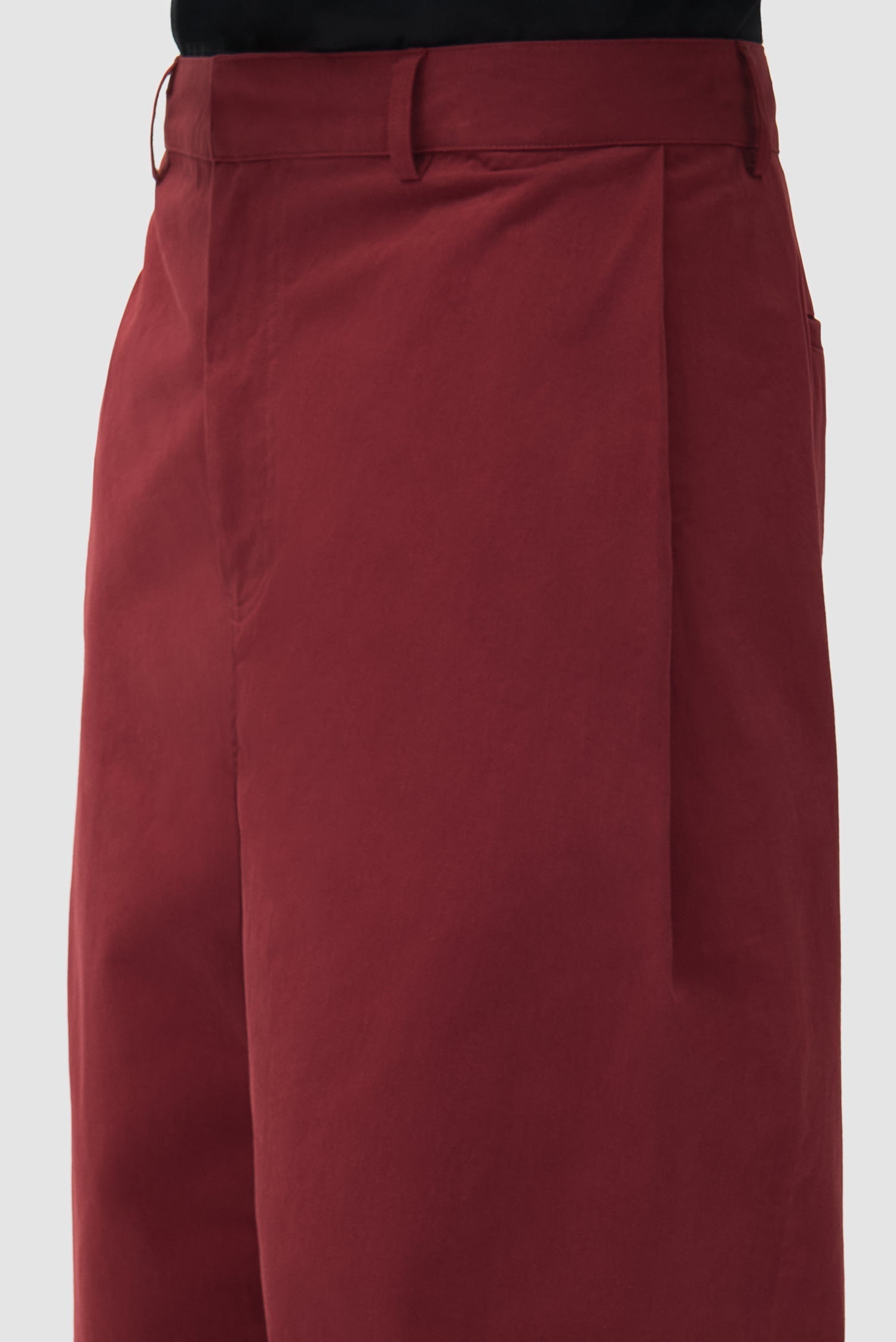 Pantalon de galerie à plis - Bordeaux