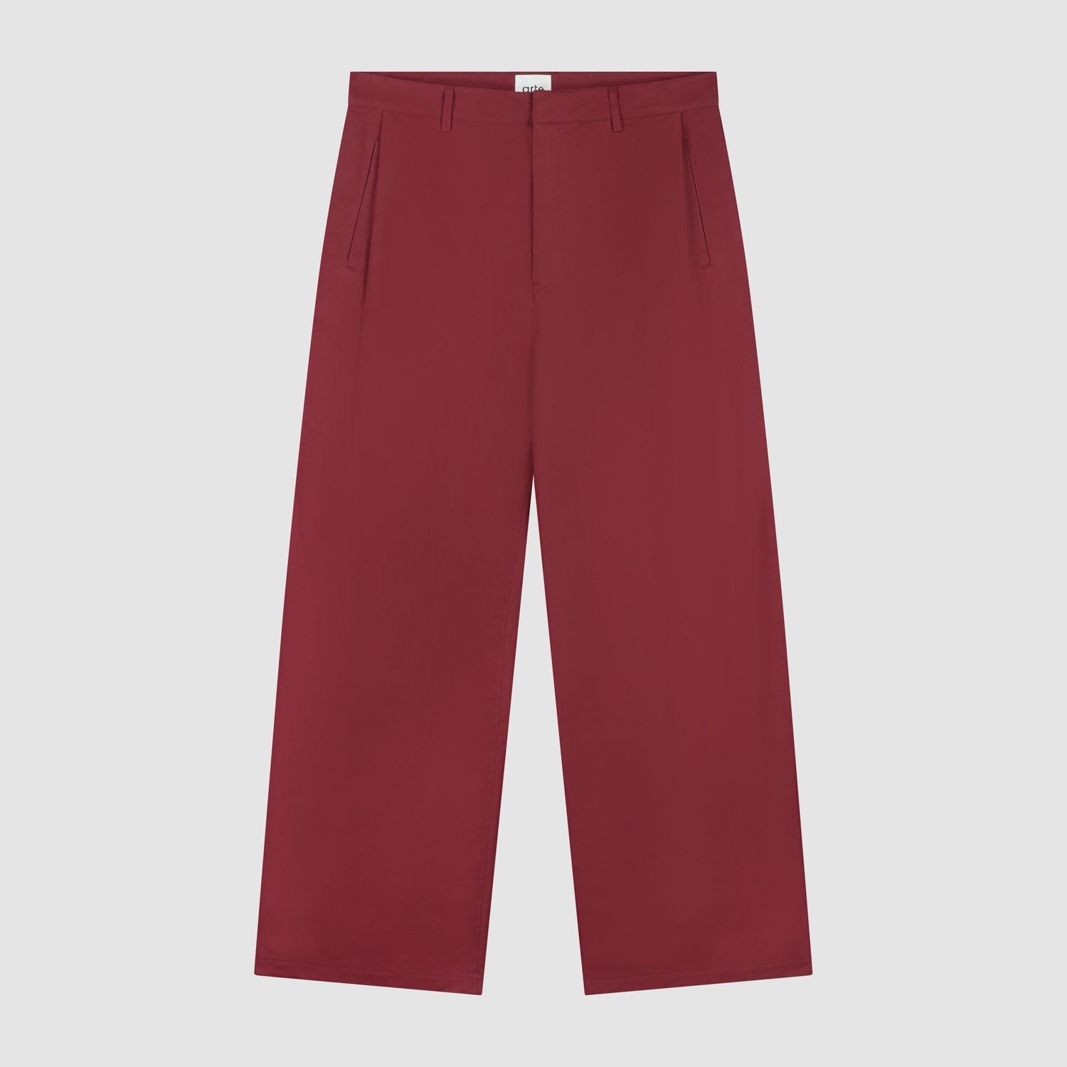 Pantalon de galerie à plis - Bordeaux