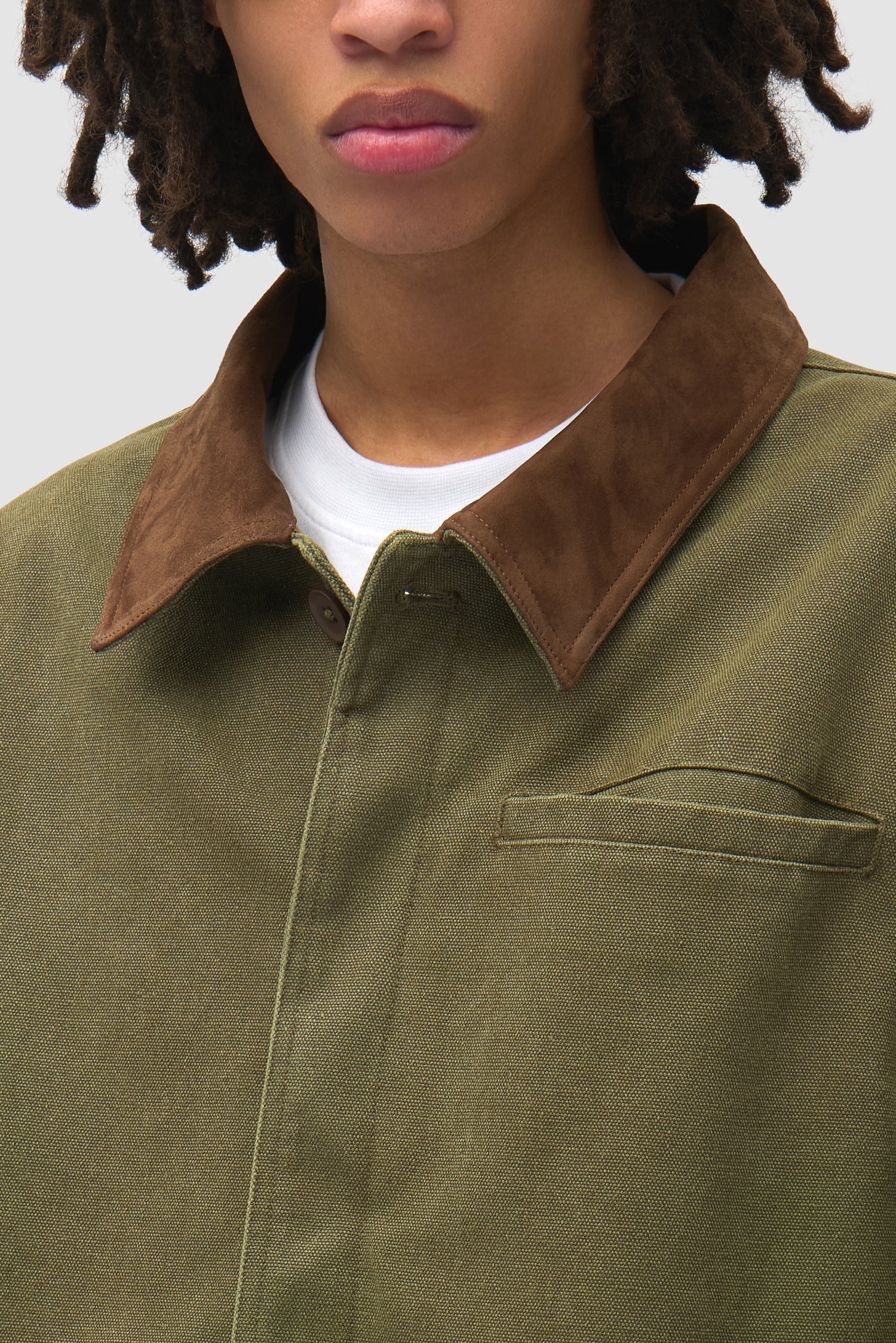 Veste artisanale « Dusty » - Verte