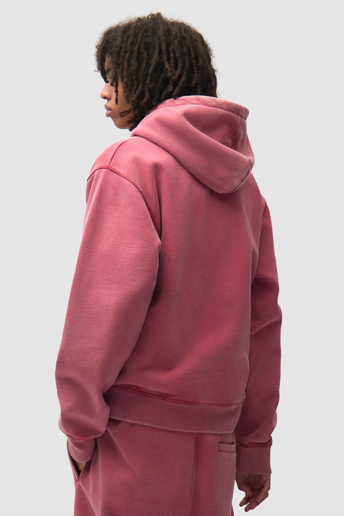 Sweat à capuche zippé « Stencil Sunfade » - Rouge