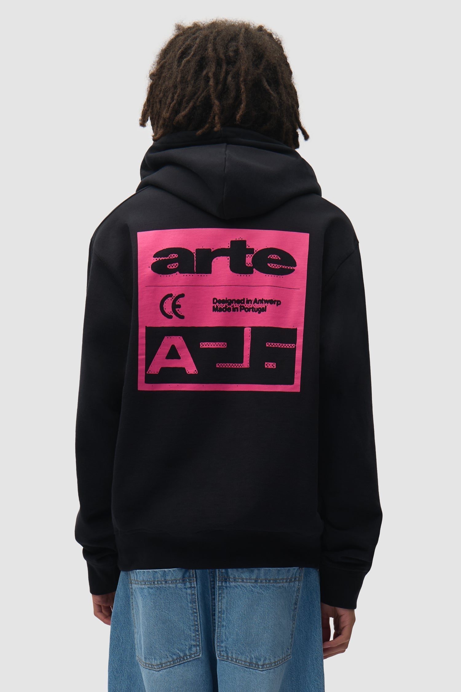 Sweat à capuche « Pink Serial » - Noir