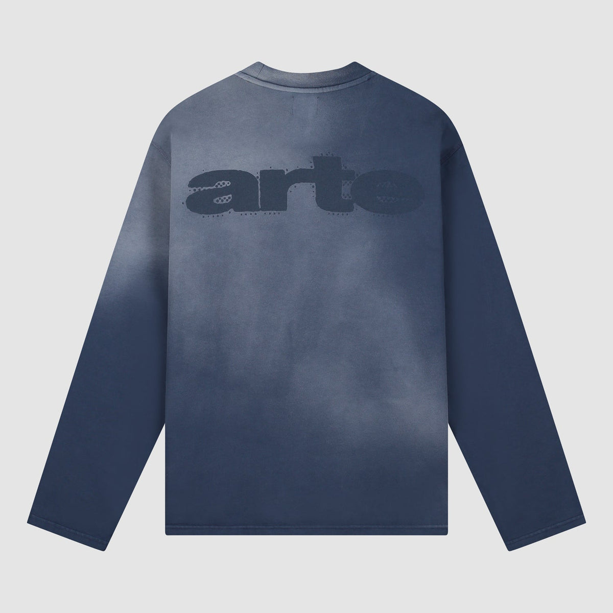 T-shirt à manches longues Stencil Sunfade - Bleu marine