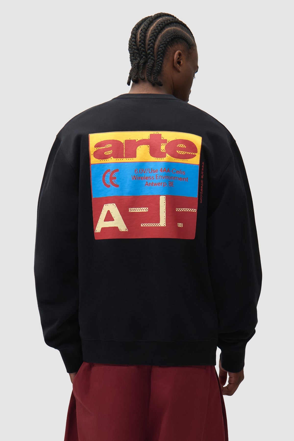 Pull à col rond Tricolor - Noir