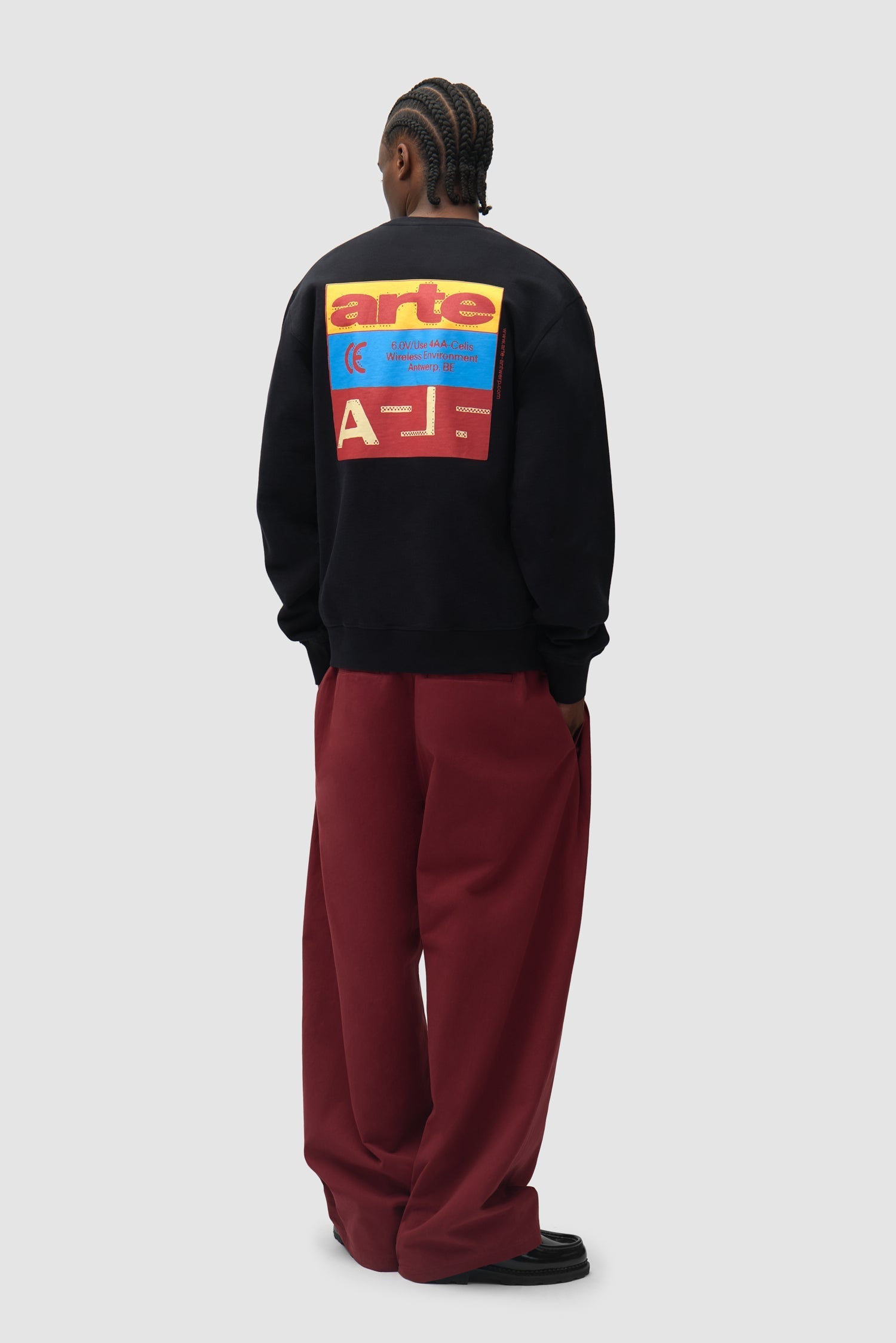 Pull à col rond Tricolor - Noir