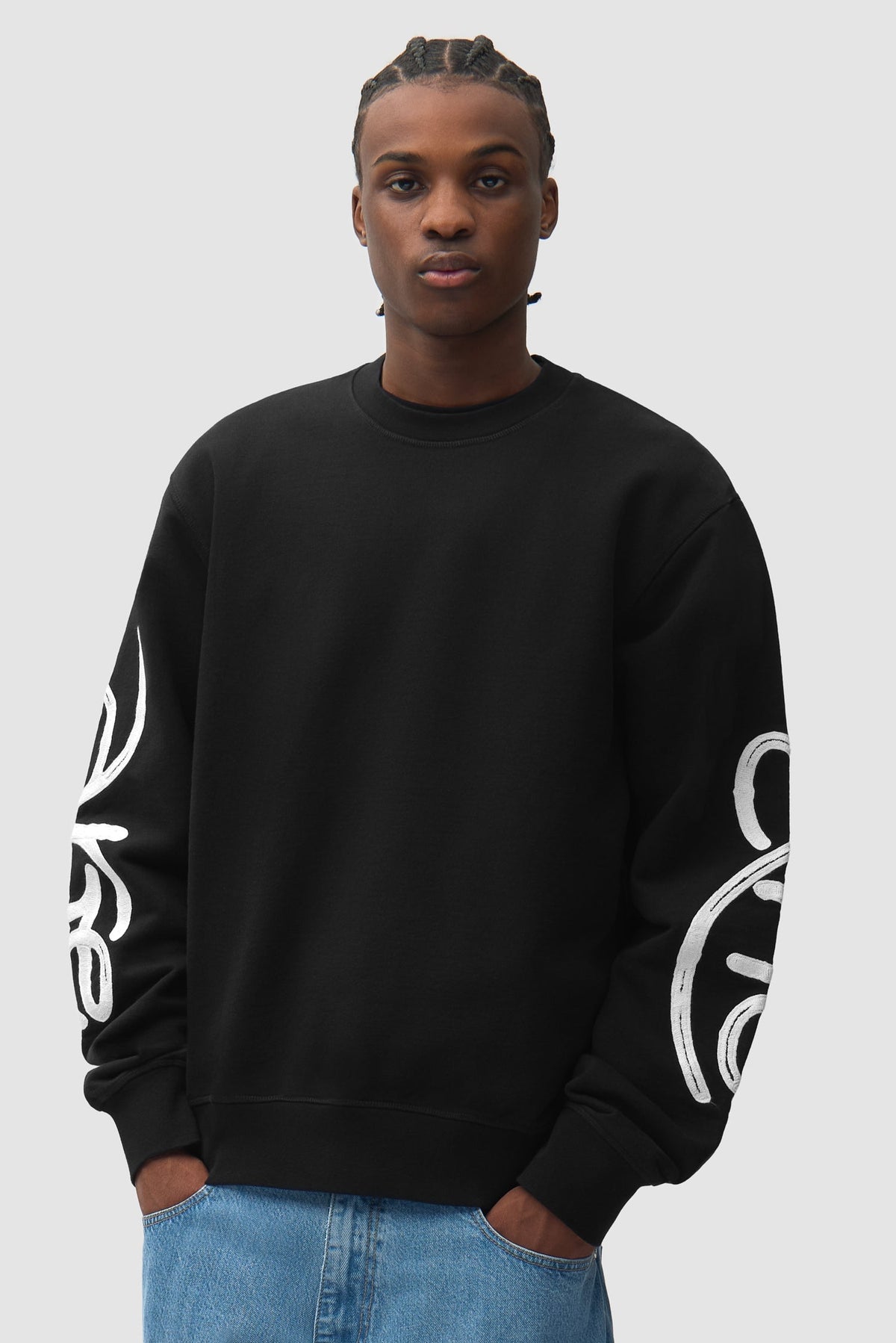Pull à col rond Swirl - Noir