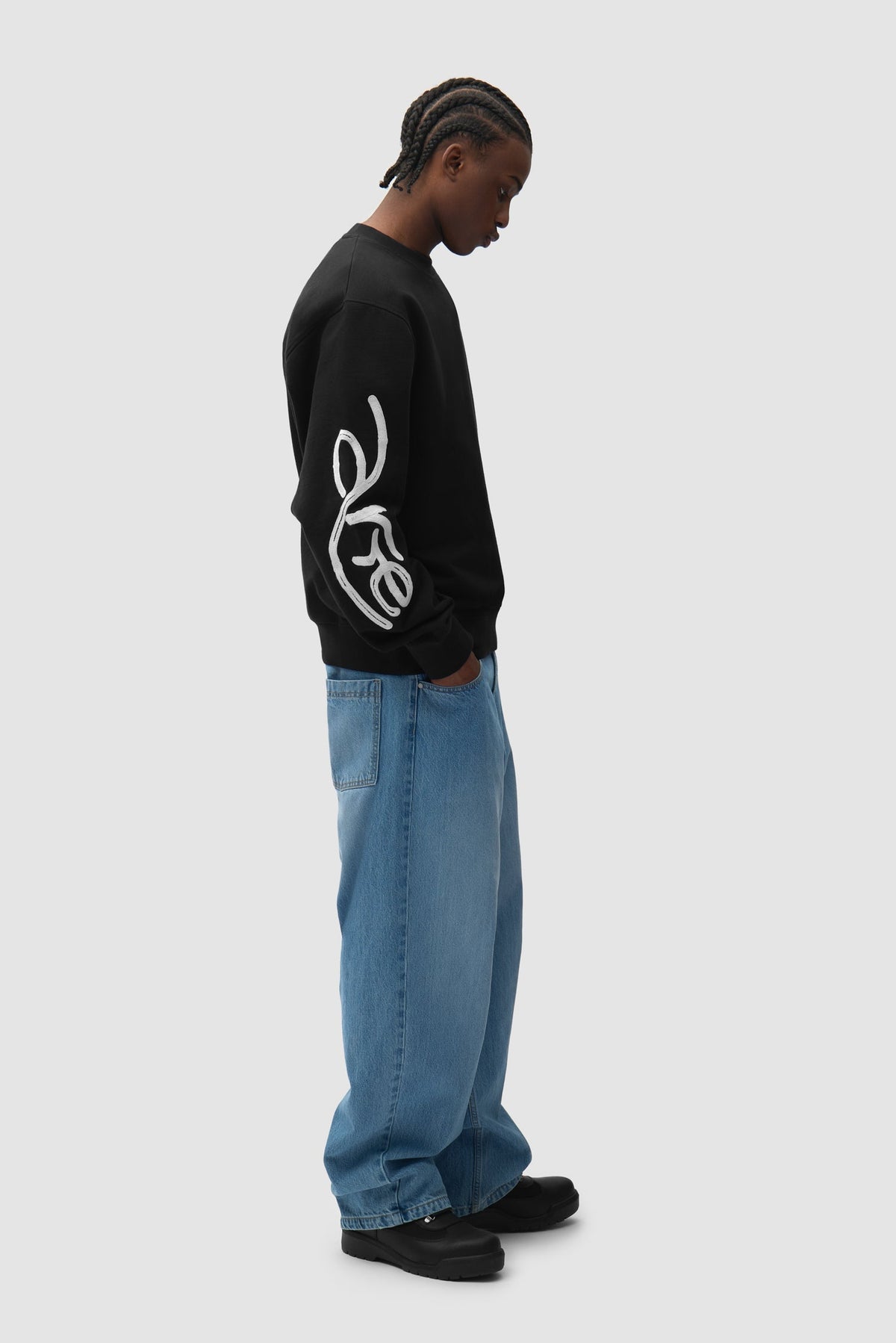 Pull à col rond Swirl - Noir