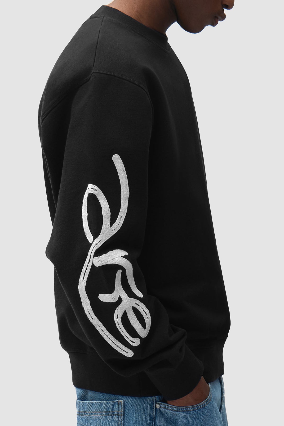 Pull à col rond Swirl - Noir