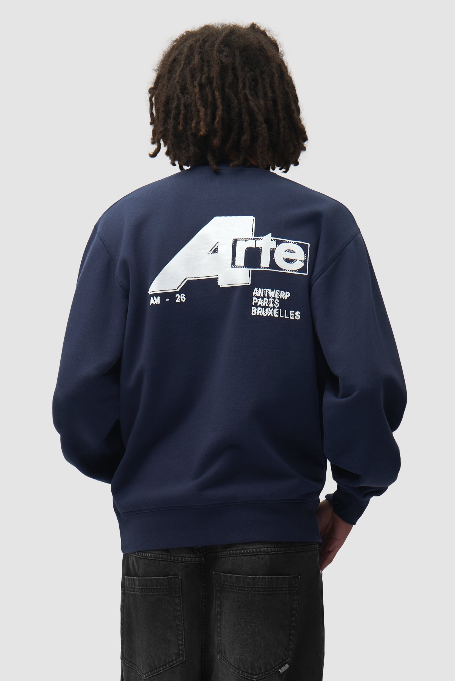 Pull à col rond City - Bleu marine