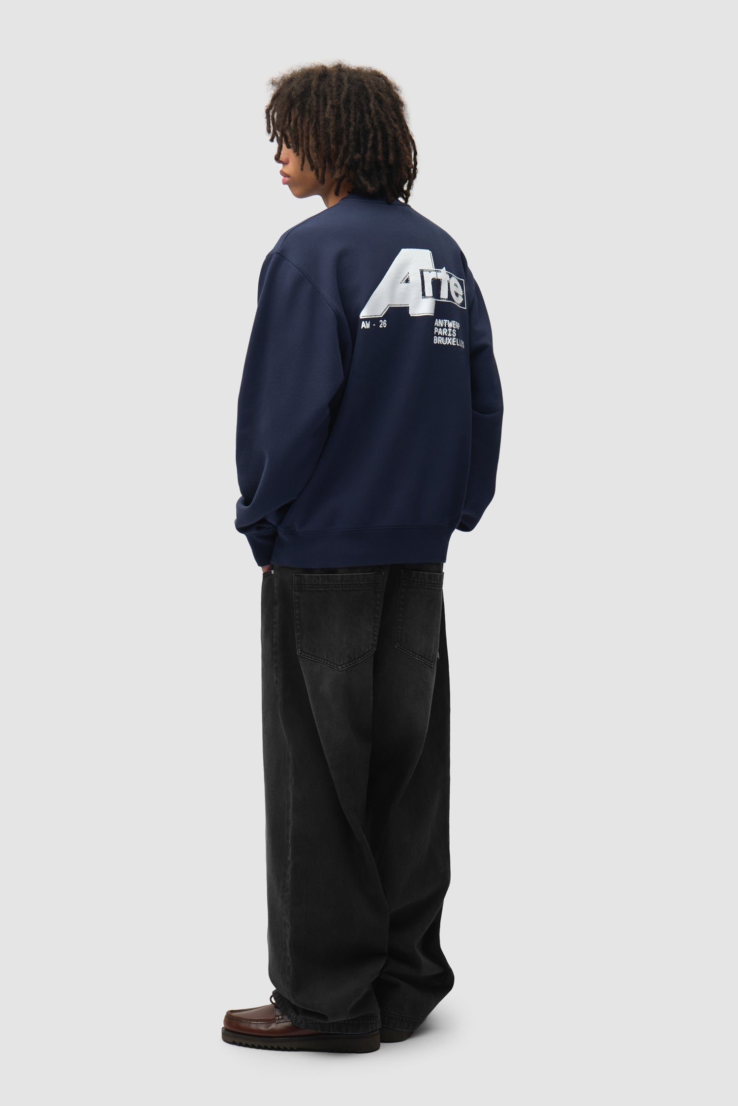Pull à col rond City - Bleu marine