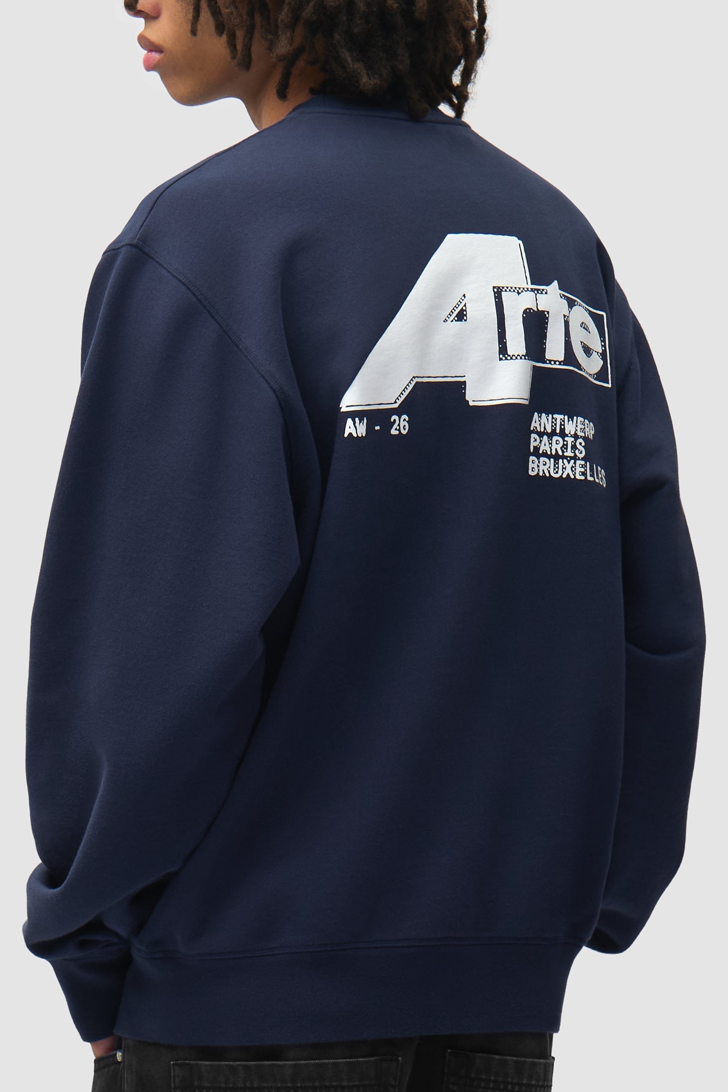 Pull à col rond City - Bleu marine