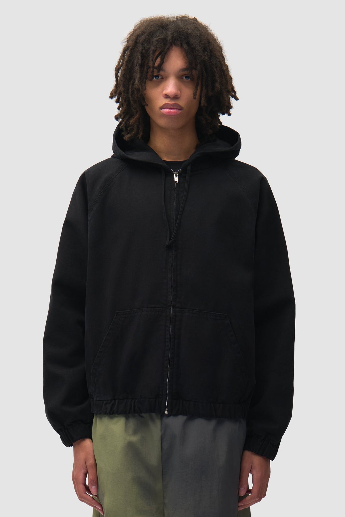 Veste à capuche en toile - Noir