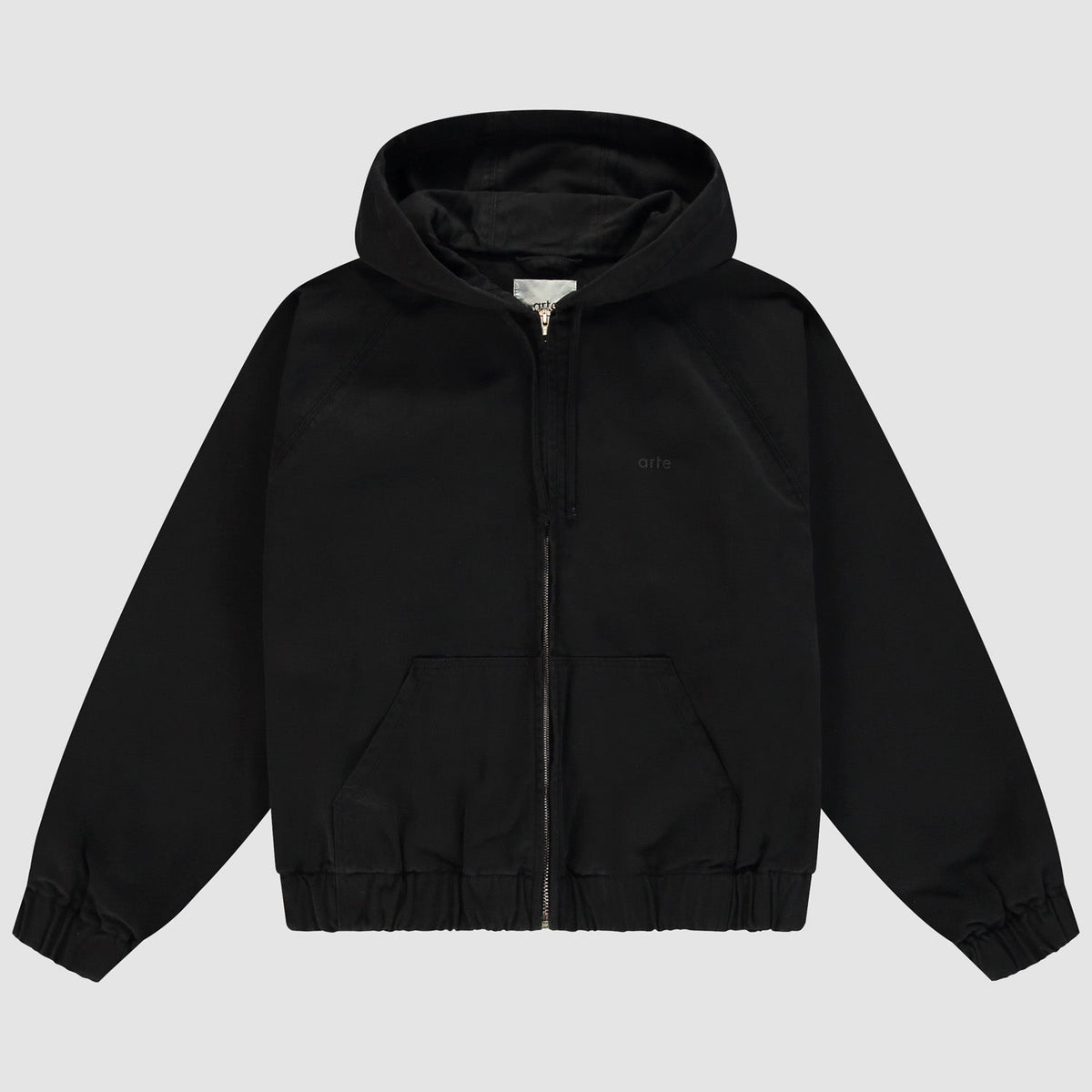 Veste à capuche en toile - Noir