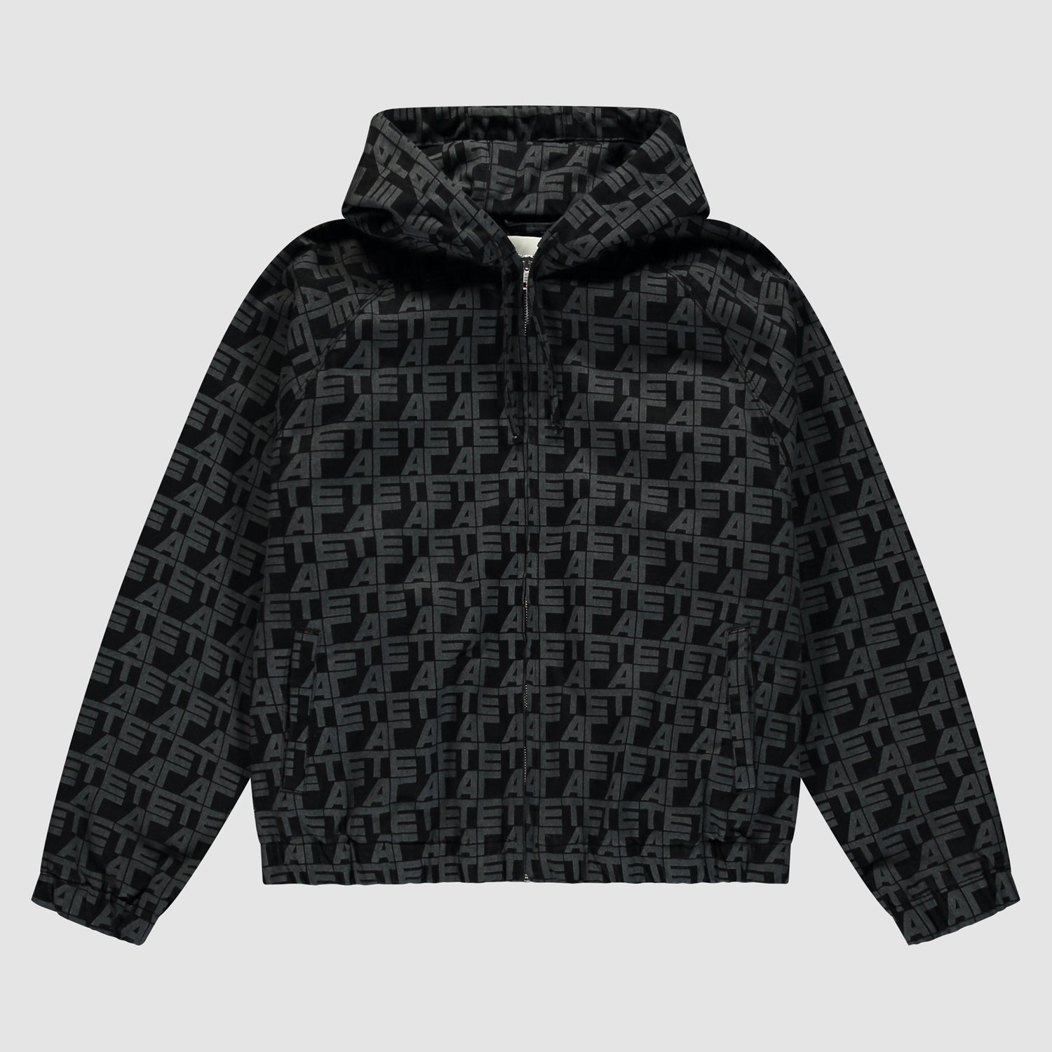 Veste en jean à carreaux sur toute la surface - Jean noir