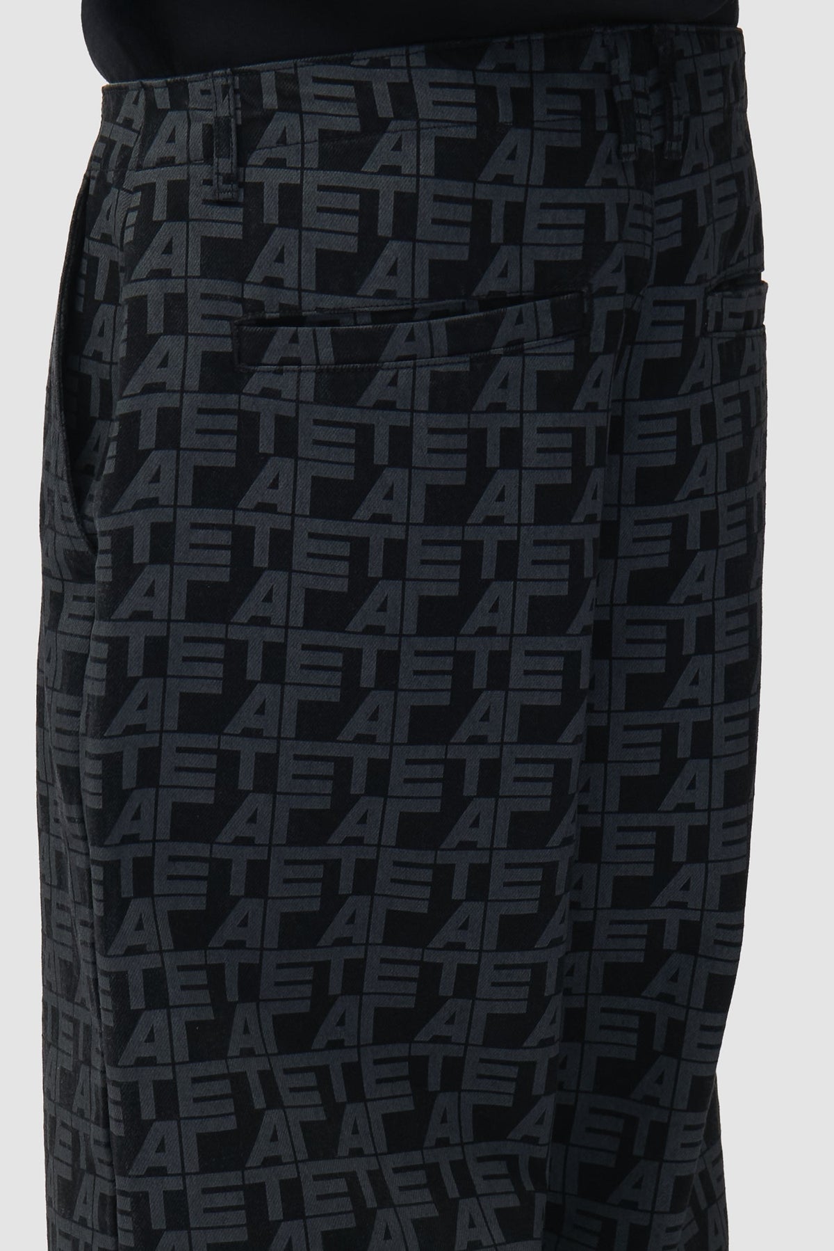 Pantalon à carreaux sur toute la surface - Denim noir