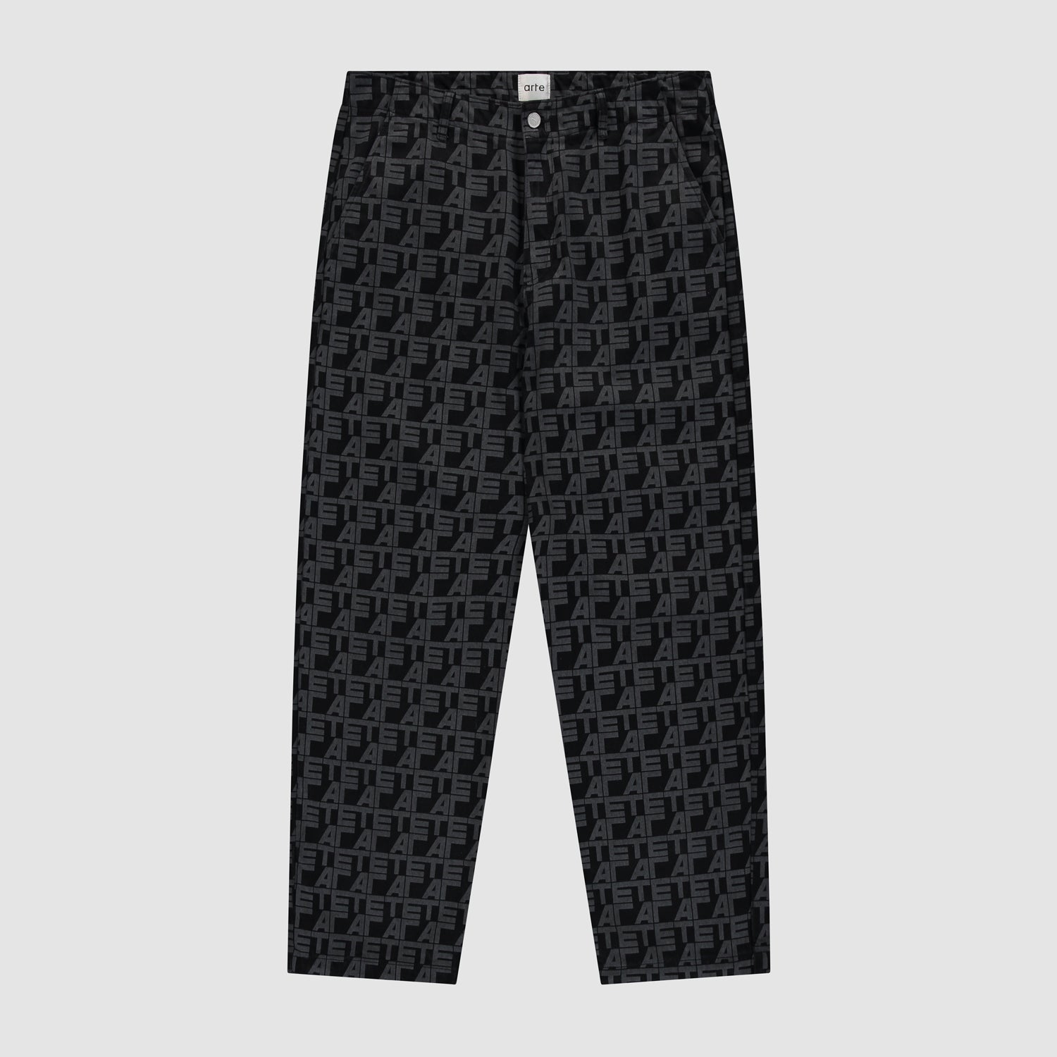 Pantalon à carreaux sur toute la surface - Denim noir
