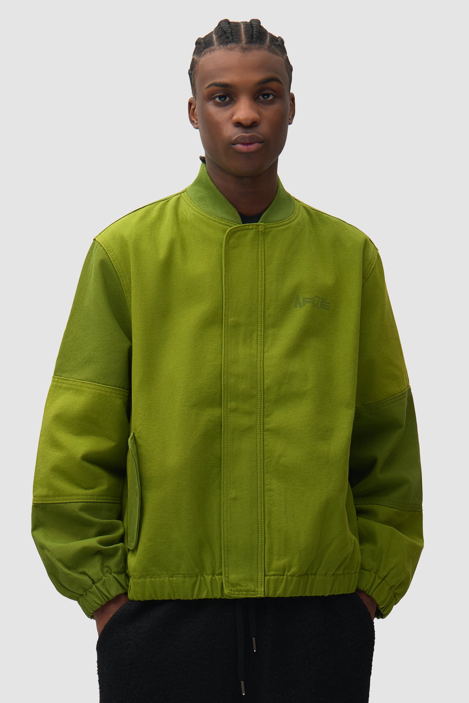 Blouson aviateur en toile - Vert