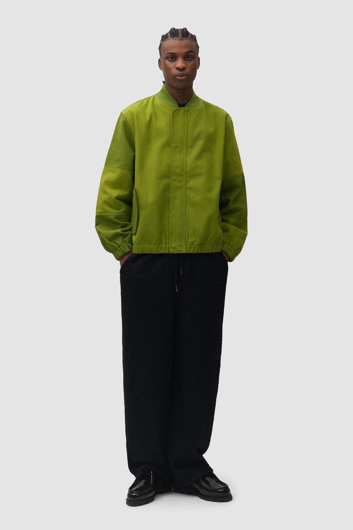 Blouson aviateur en toile - Vert