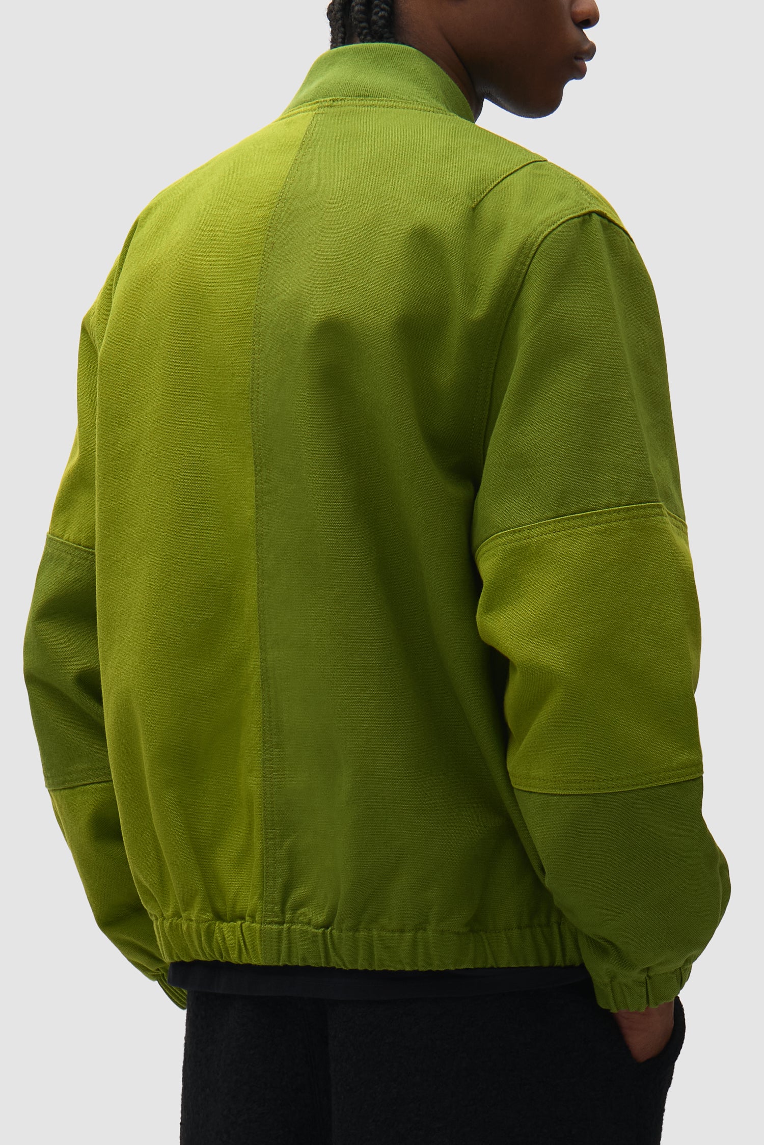 Blouson aviateur en toile - Vert