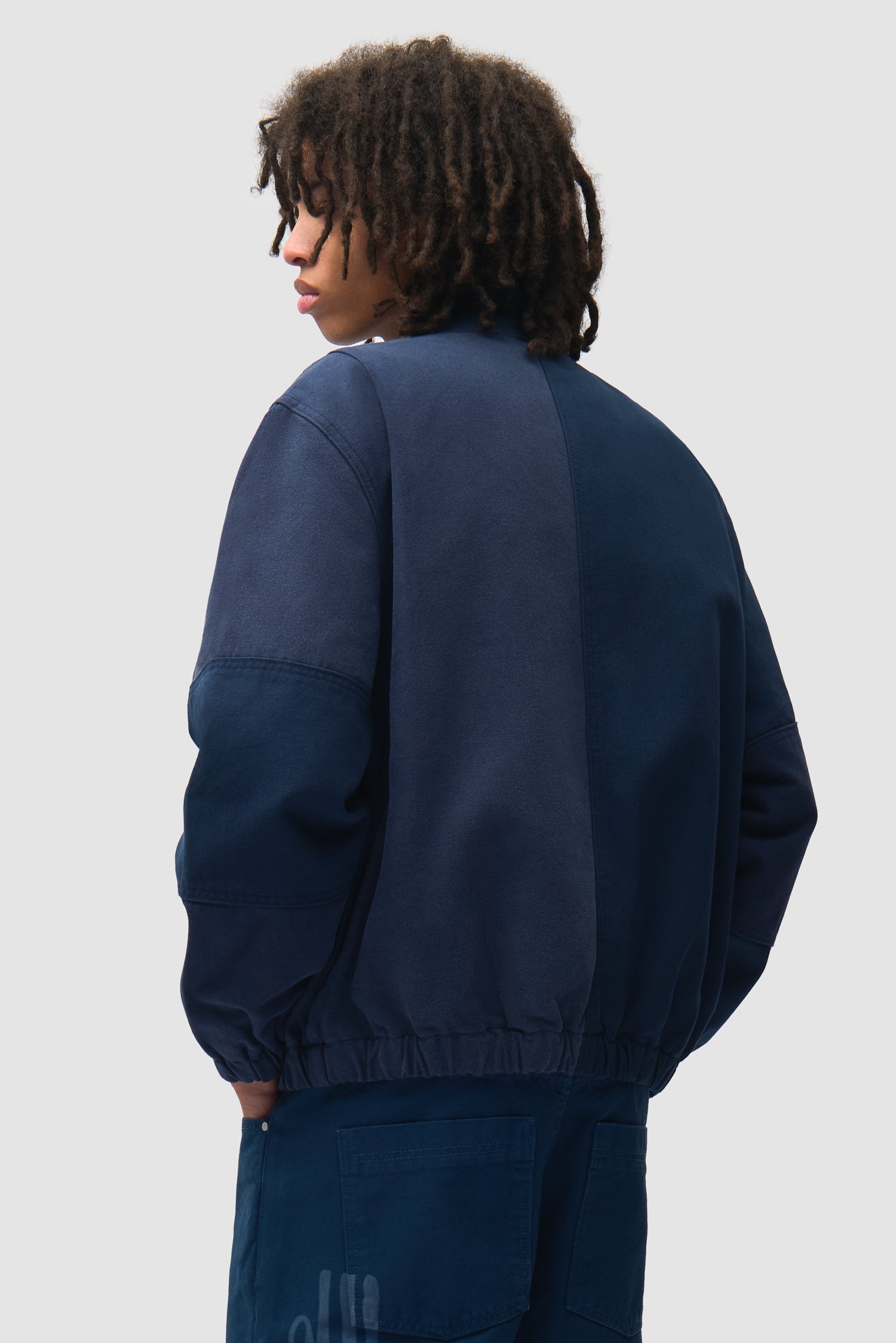 Blouson aviateur en toile - Bleu marine