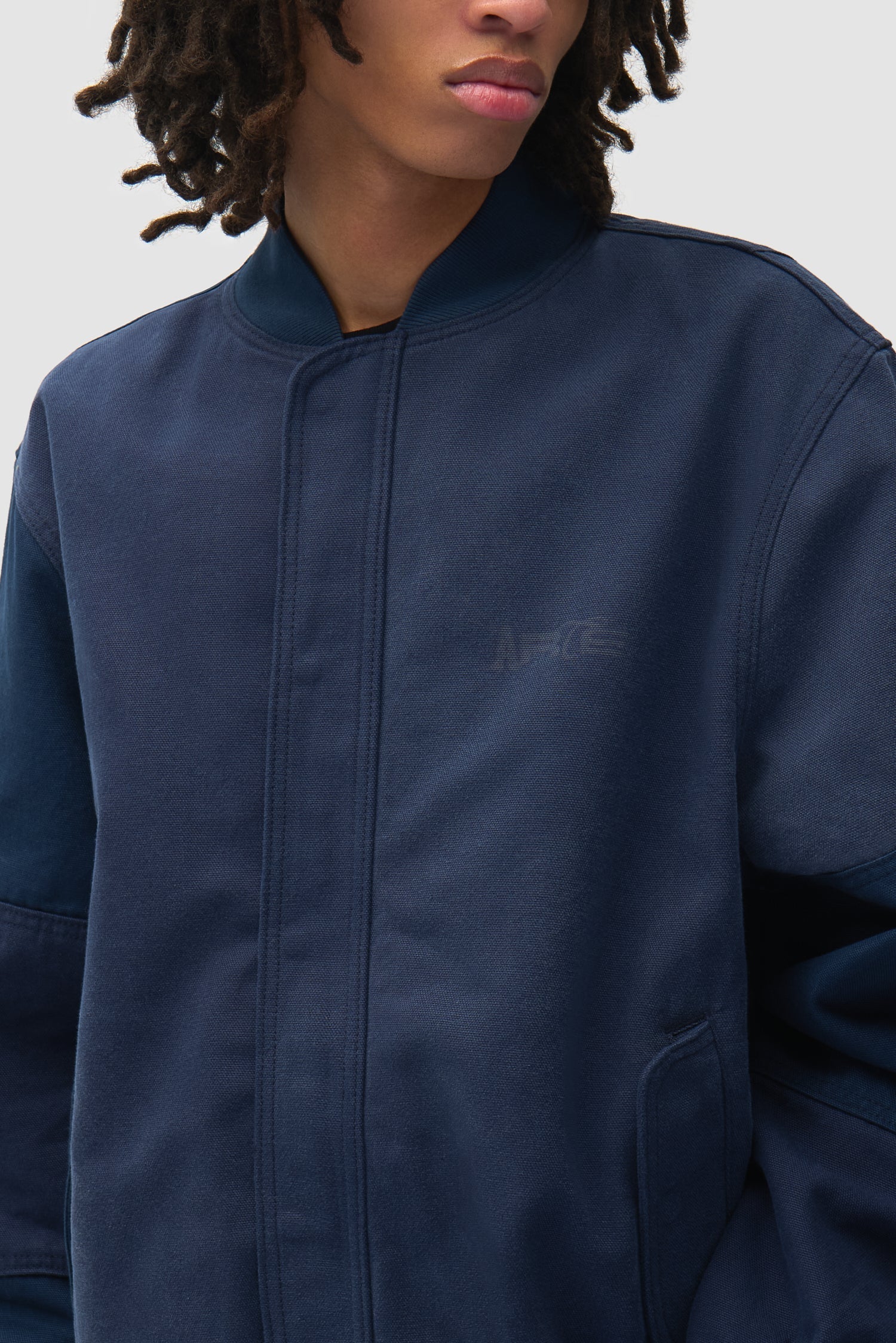 Blouson aviateur en toile - Bleu marine