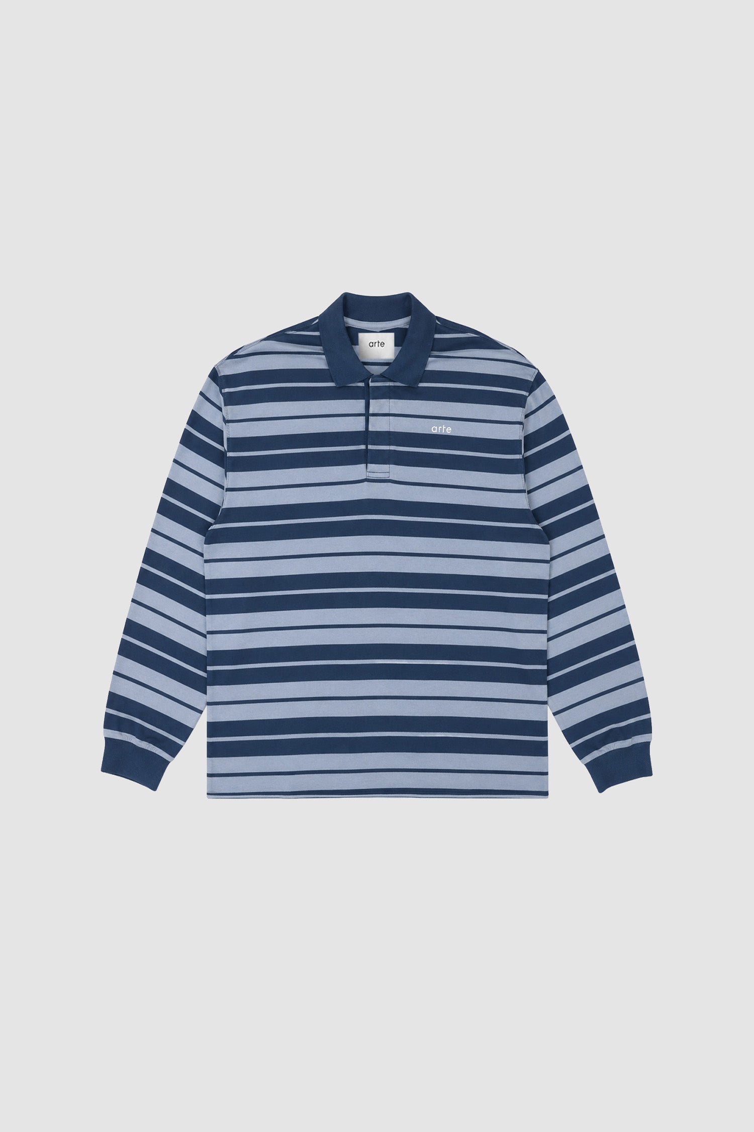Polo rayé - Bleu marine/Bleu clair
