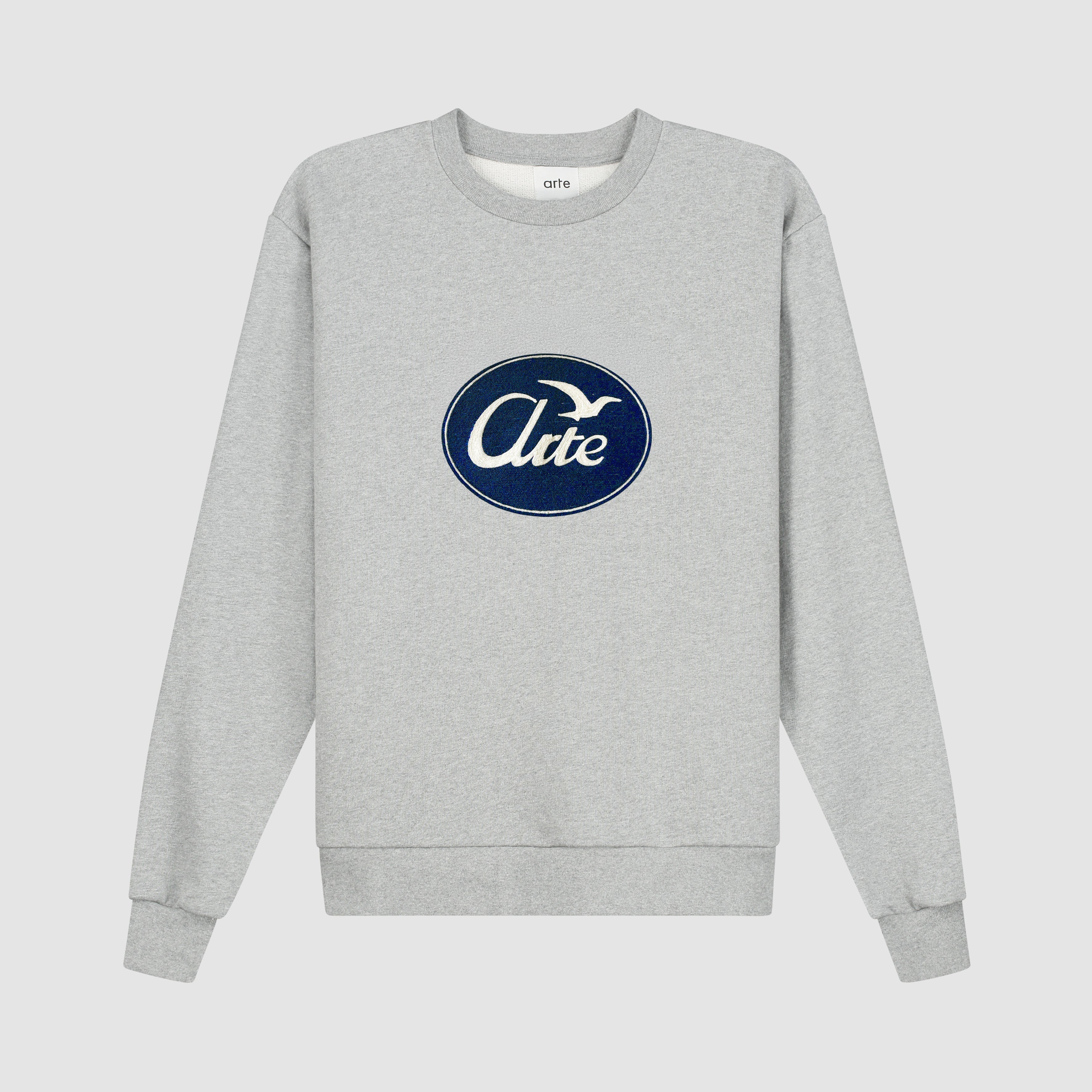 Col ras du cou avec Bird Logo - Gris