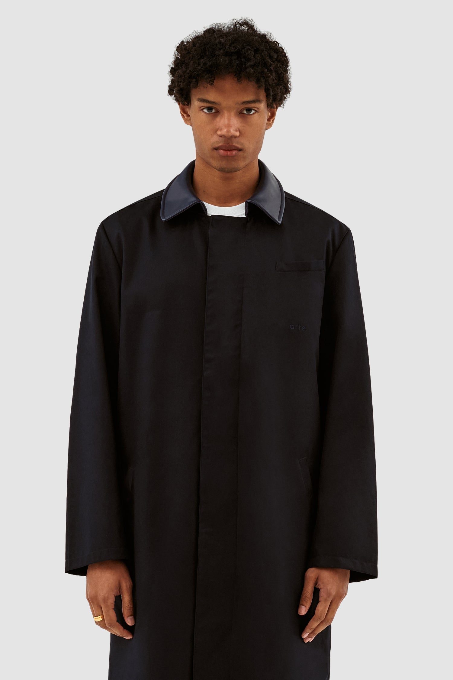 Manteau à col Joe - Marine