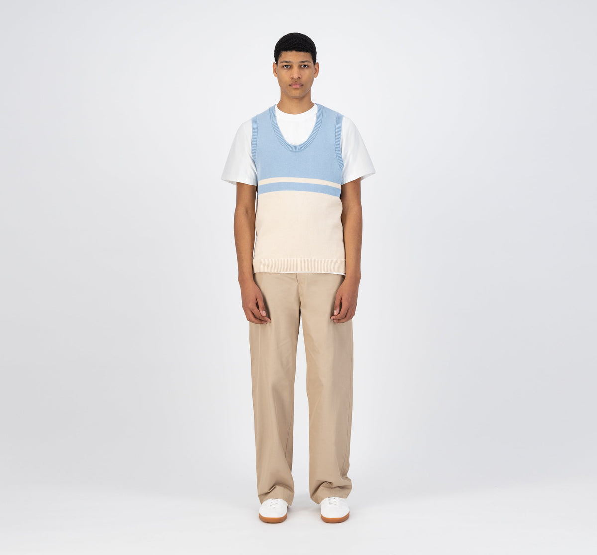Tricot Karl Meio - Skylight/Cream
