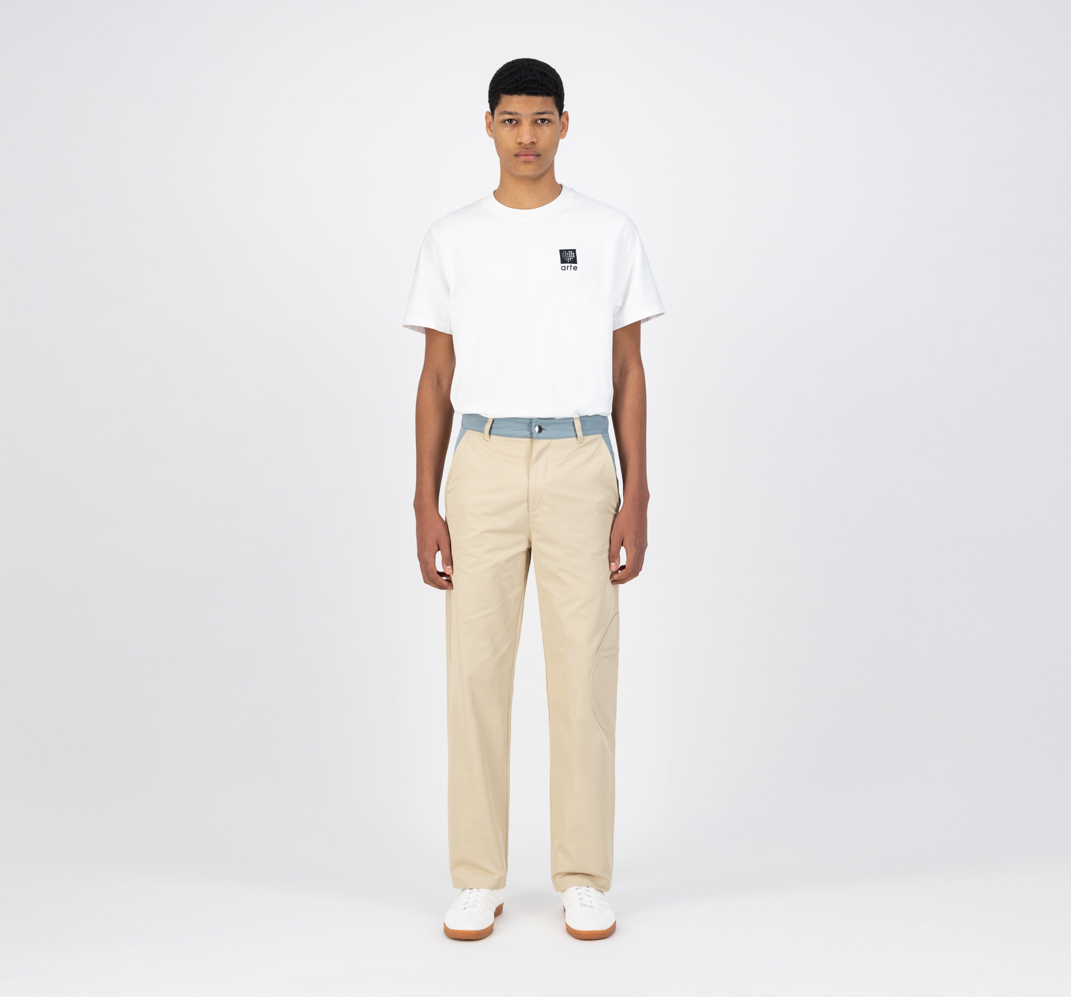 Pantalon Multi Julio - Crème/Bleu clair