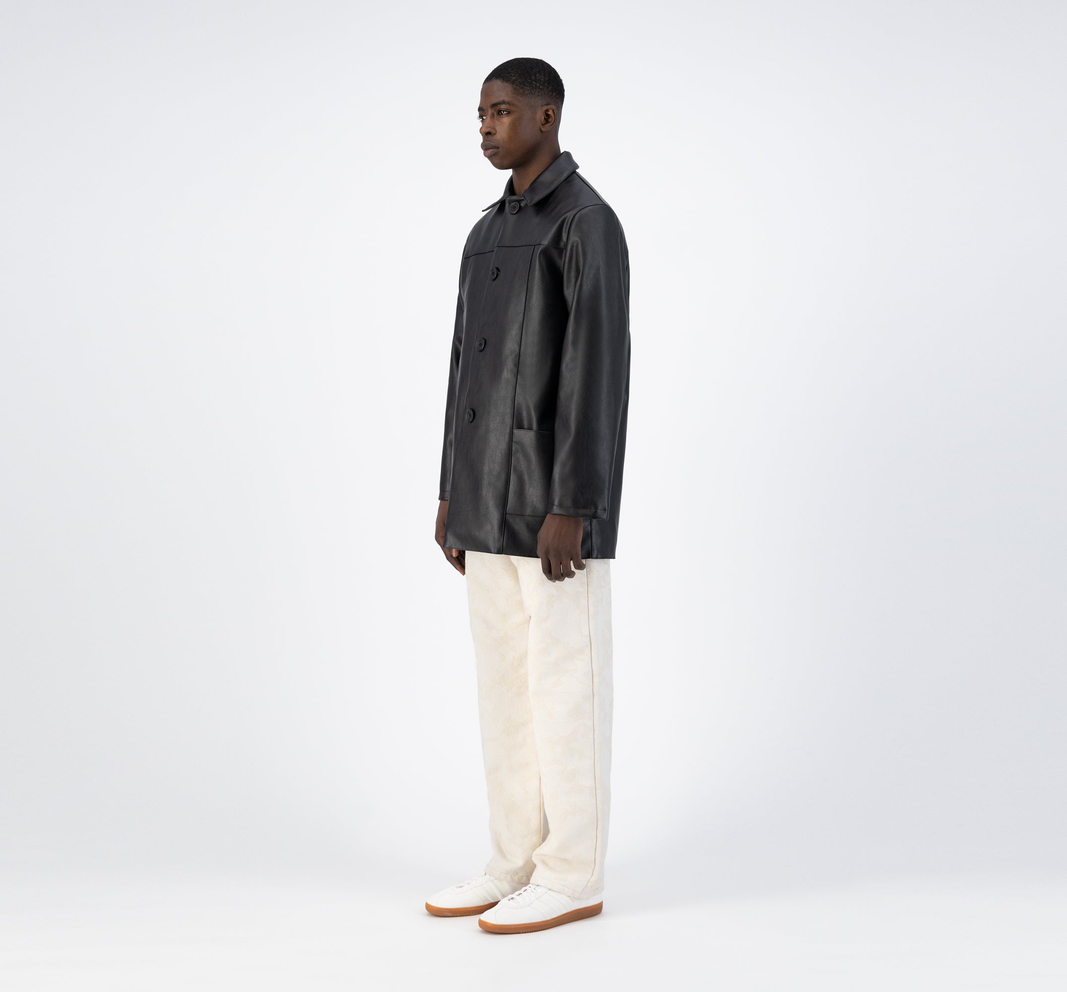 Veste en cuir Joe - Noir