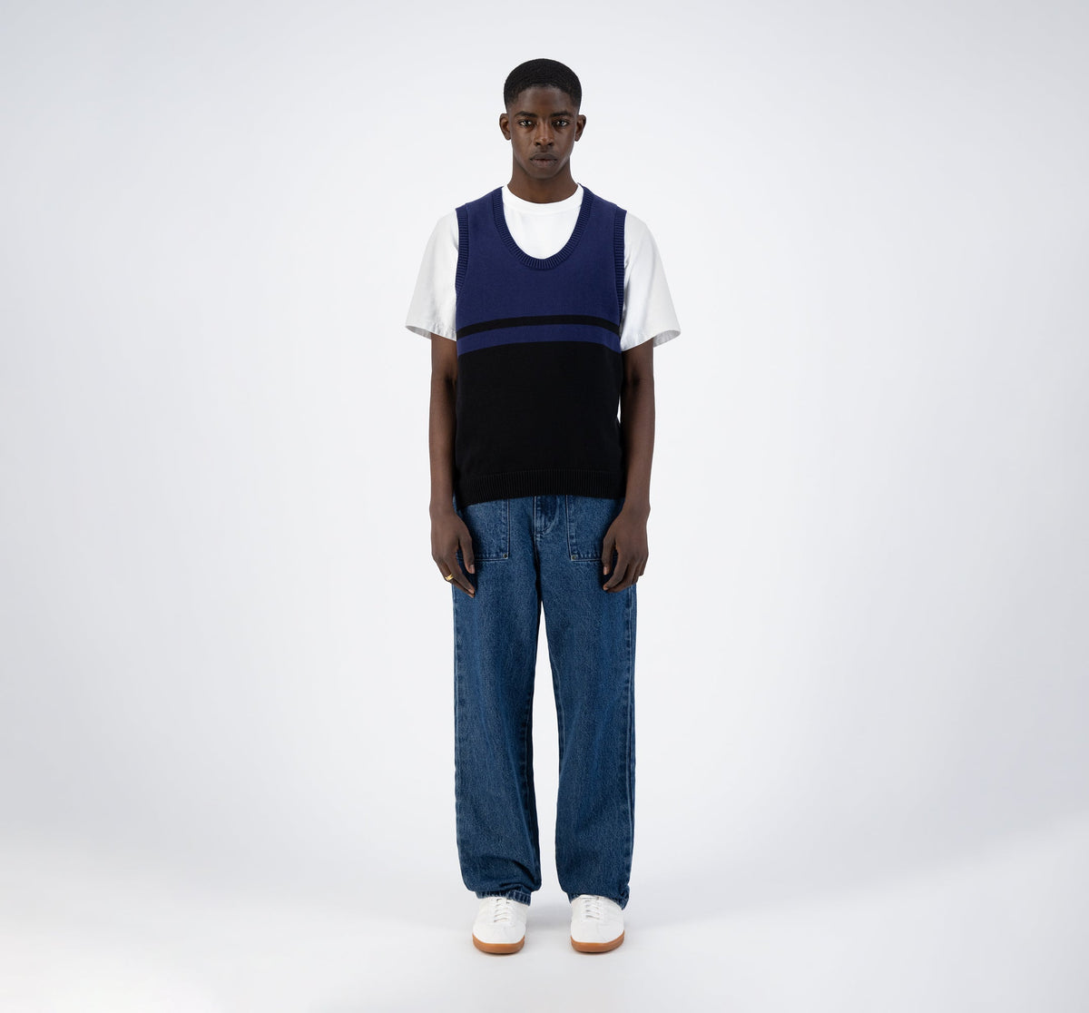 Tricot Karl Meio - Noir/Marine