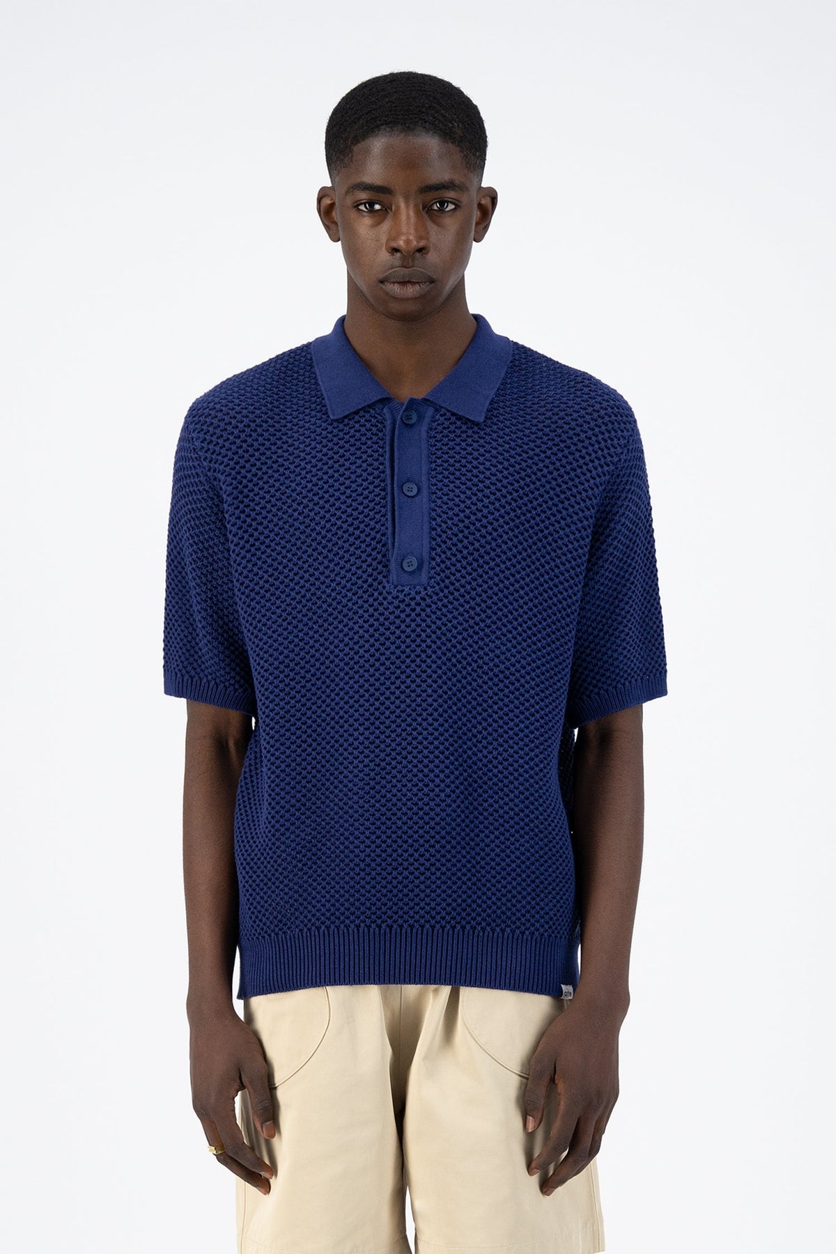 Polo en tricot Kiewic - Marine