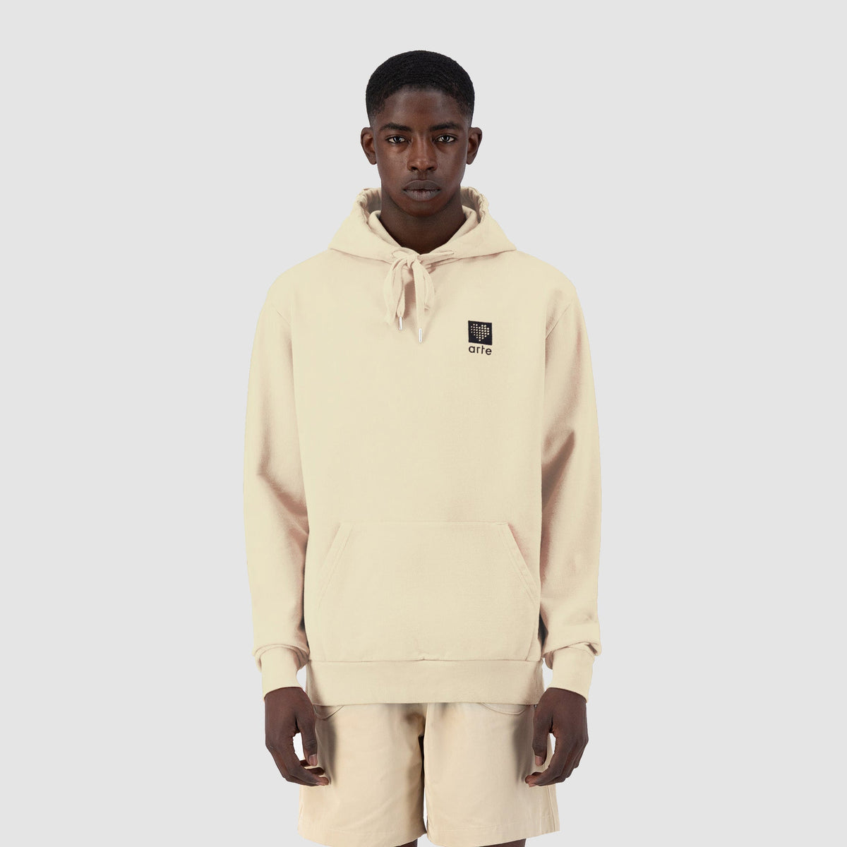 Sweat à capuche Hulton Heart - Crème