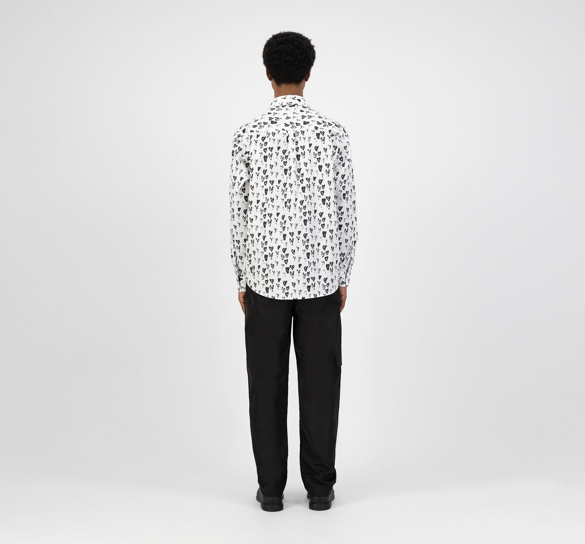 Chemise Stockton Hearts - blanc/noir