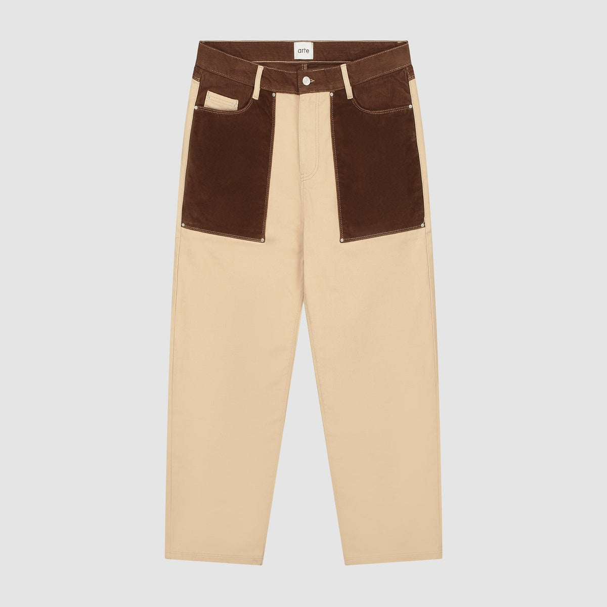 Pantalon en tissu multiple - Crème