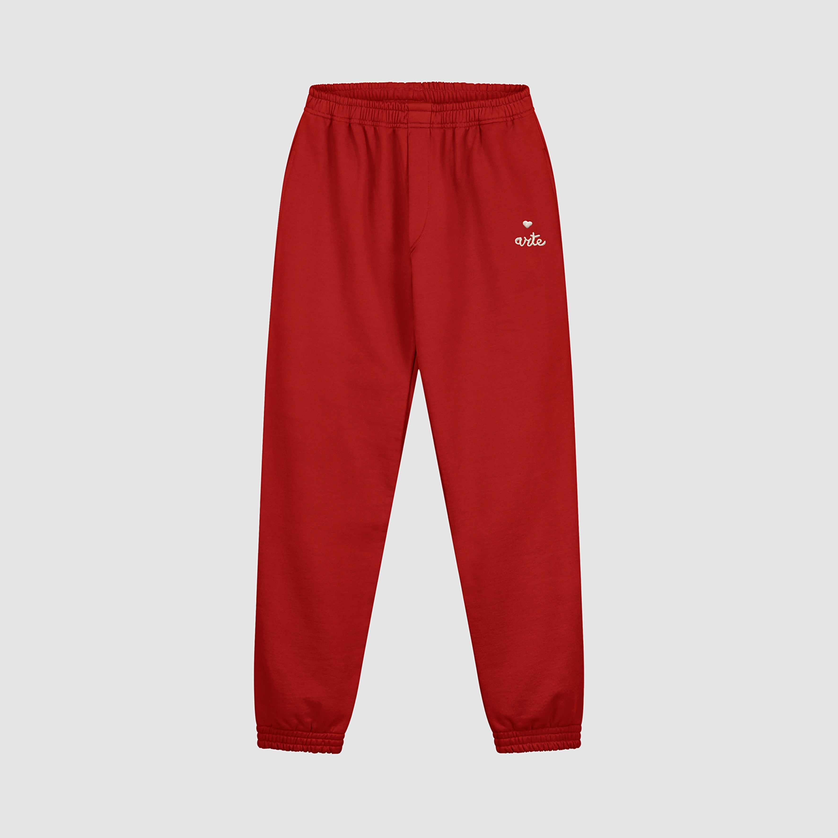 Pantalon de survêtement avec logo en forme de cœur - Rouge