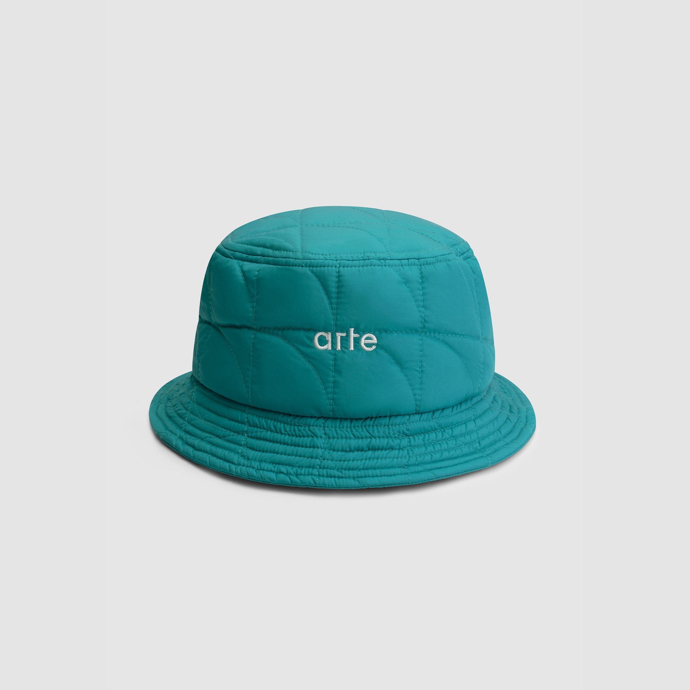 Bauhaus Quilted Bucket Hat - Lake Blue