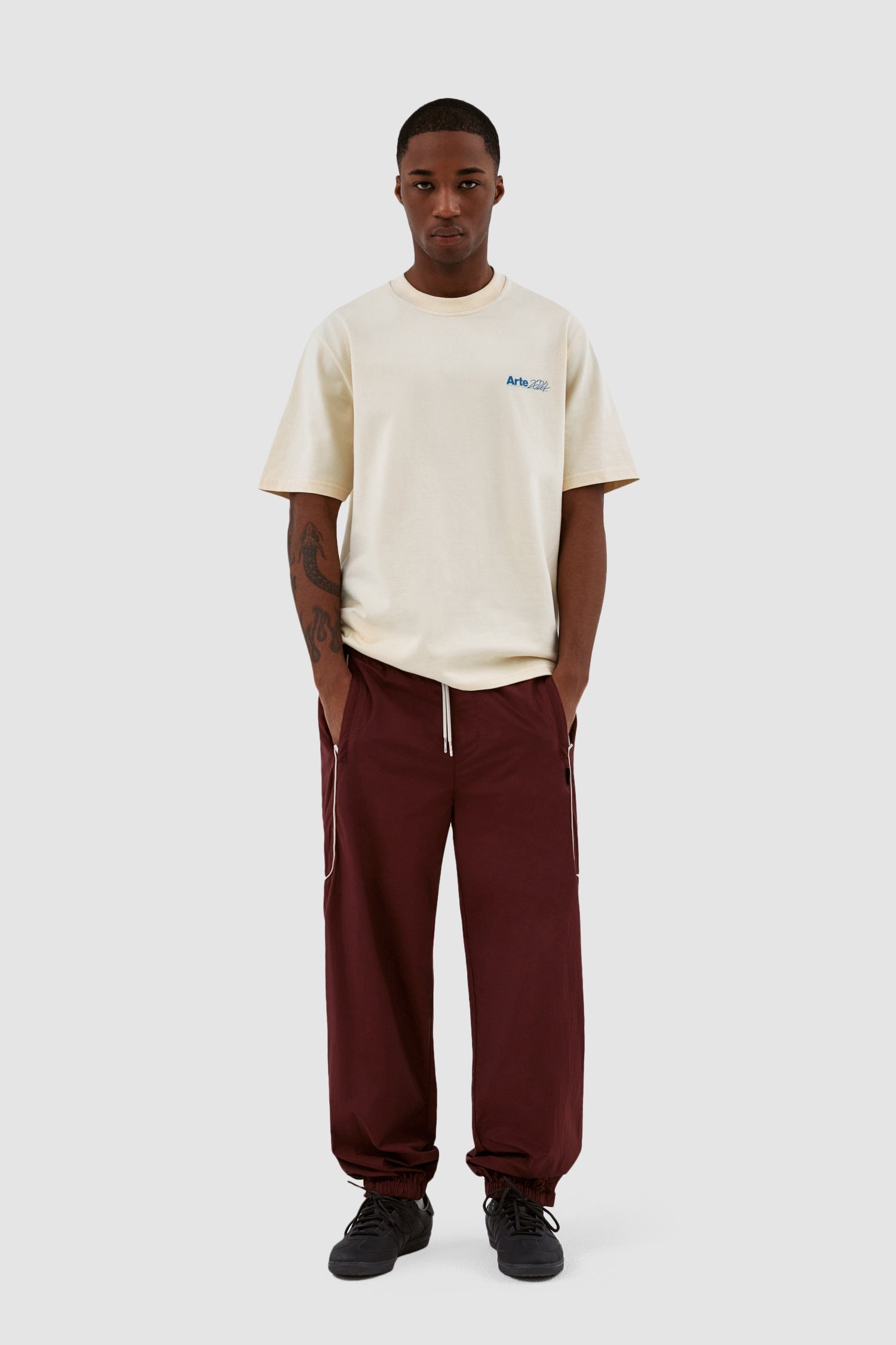 Pantalon Jordan SS24 - Bordeaux/Crème