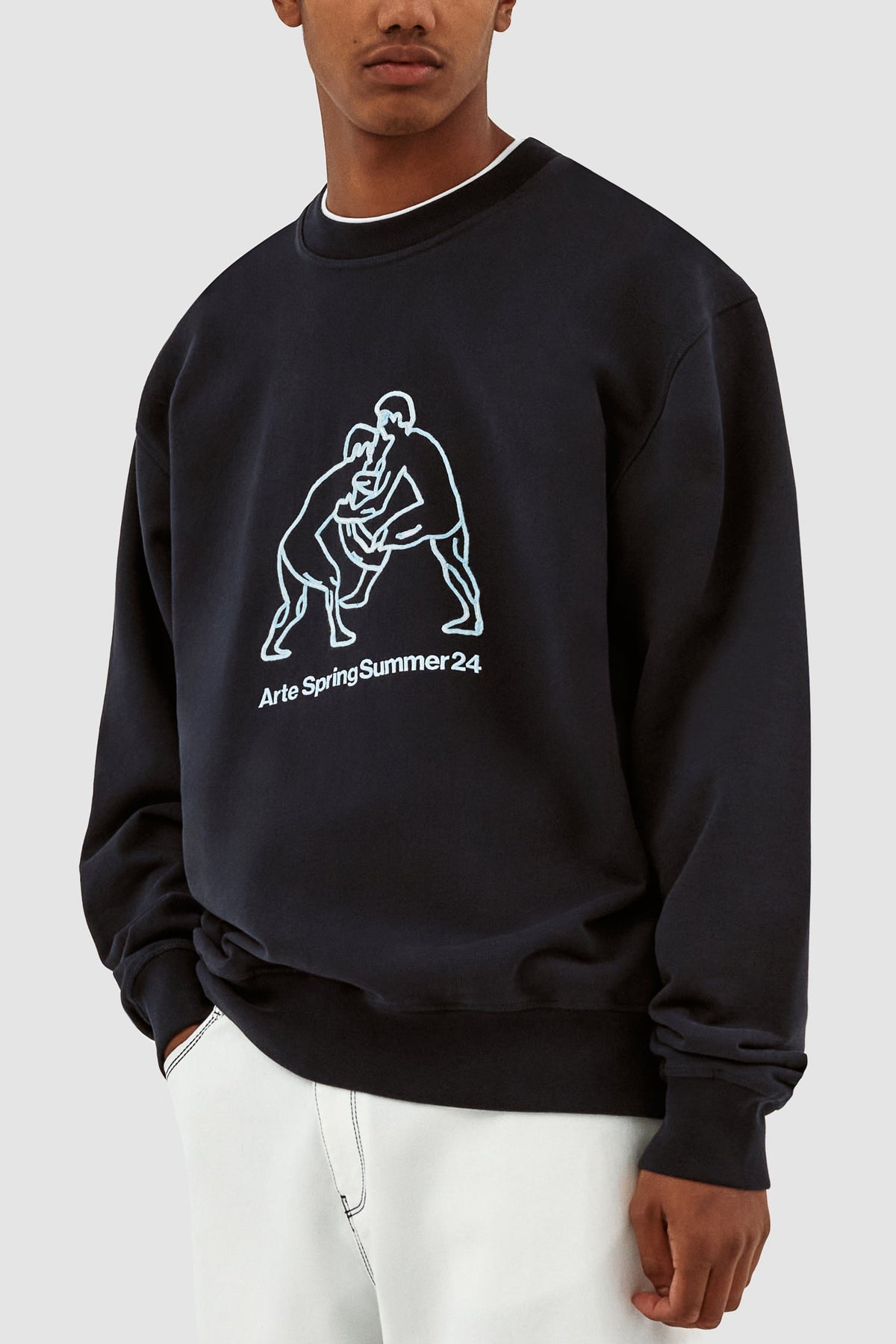 Carlos Fighters Crewneck - Marine