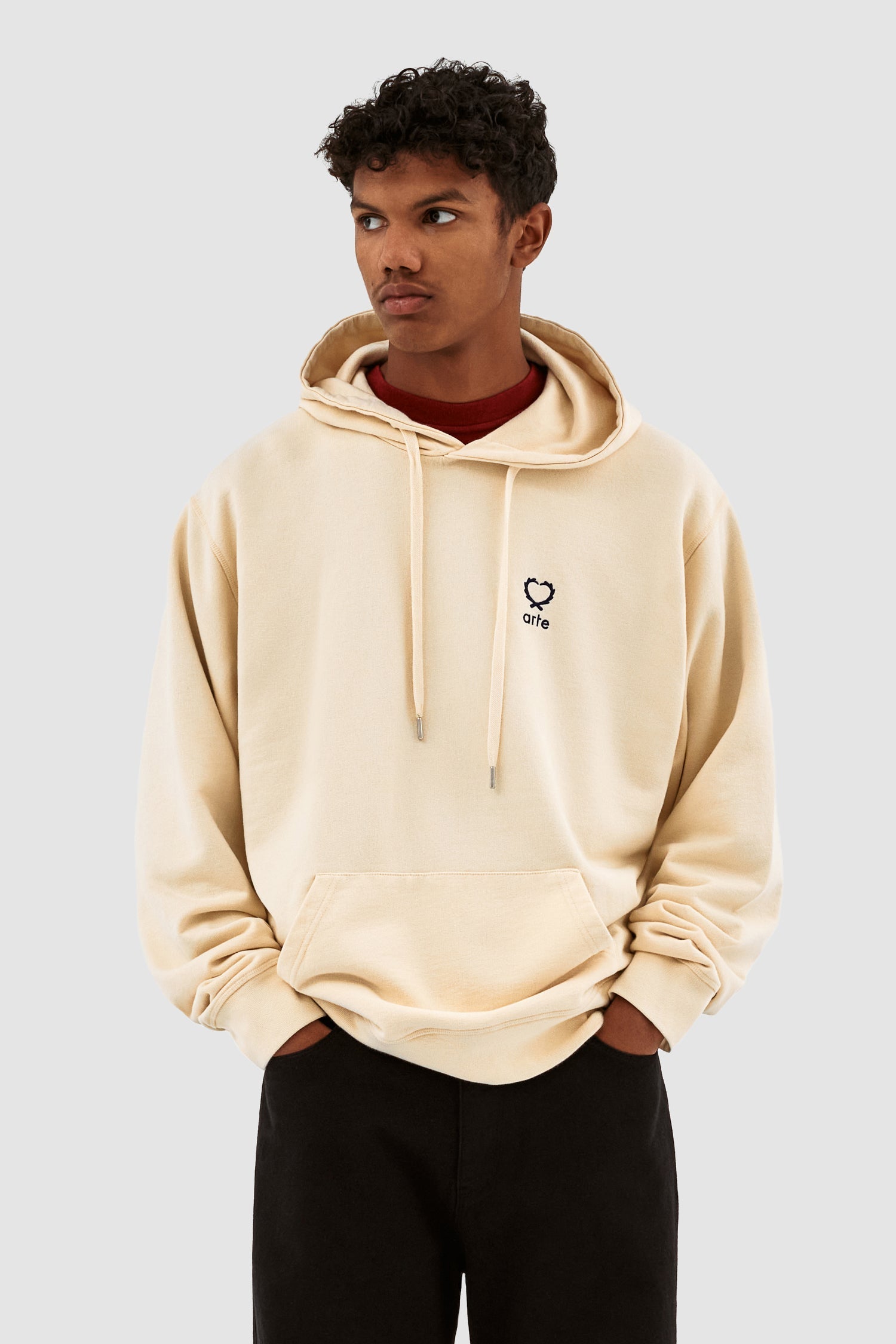 Sweat à capuche Hank Small Heart - Crème