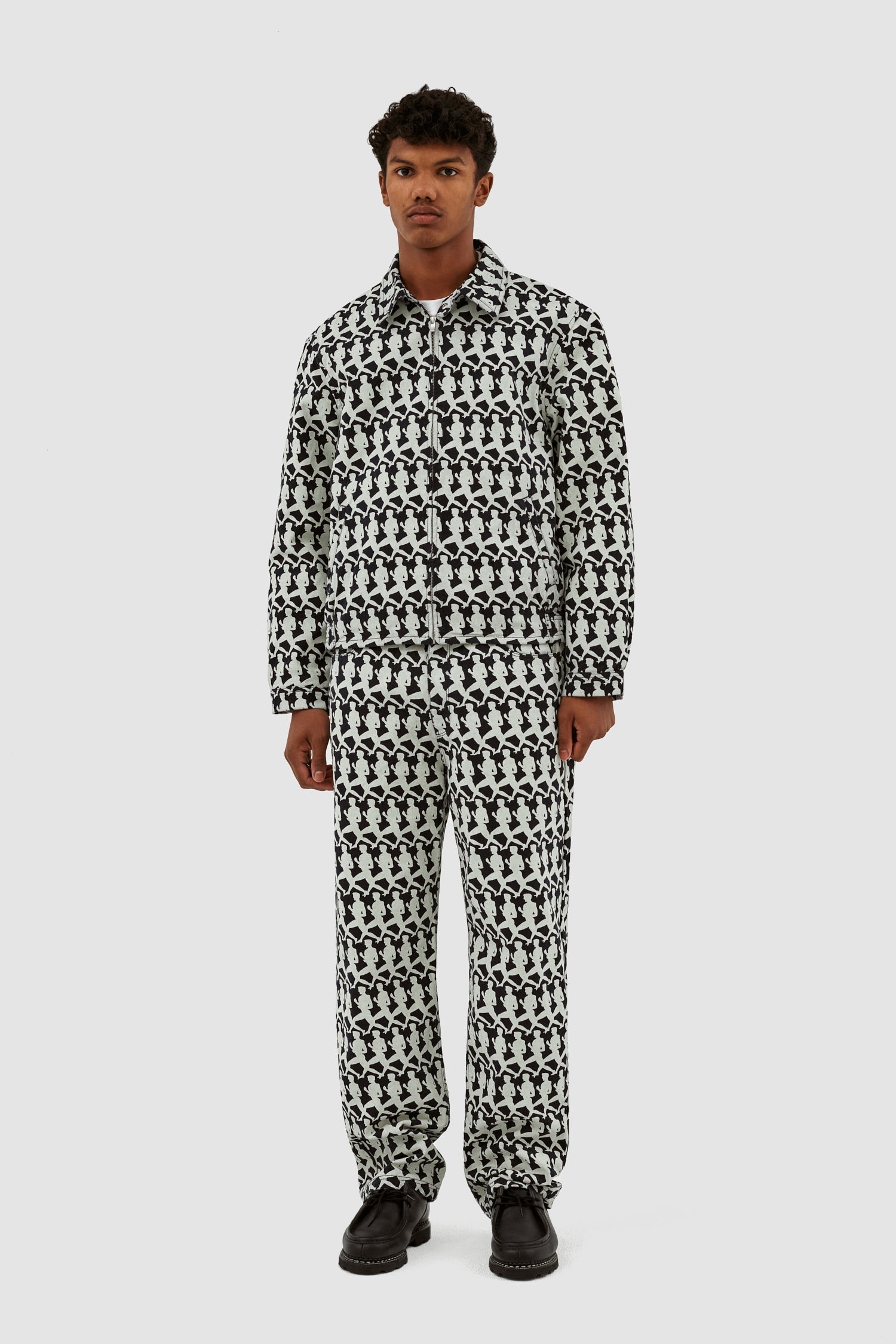 Pantalon Jones Allover - Marine/Crème