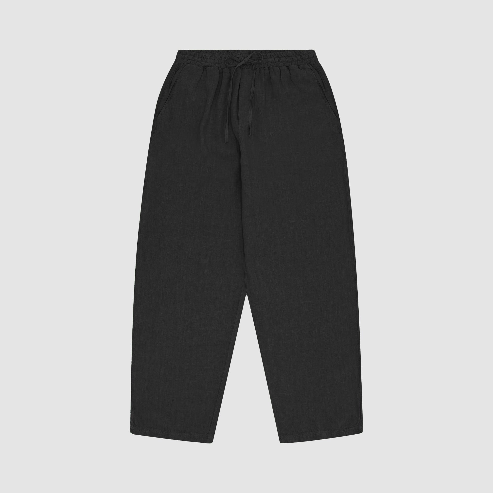 Jan Linnen Pantalon - Noir