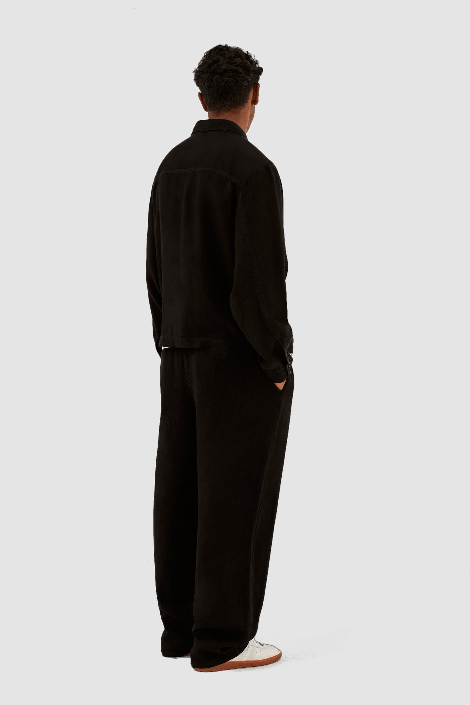 Jan Linnen Pantalon - Noir