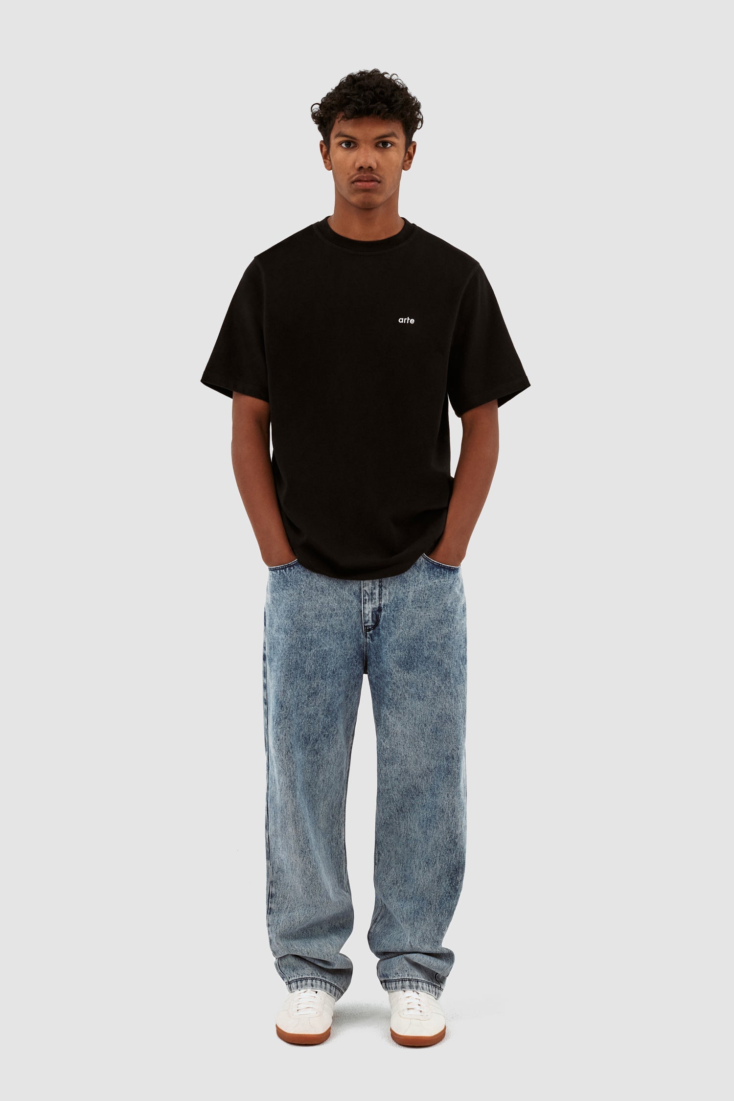 Poage Pantalon avec ceinture - Denim Vintage