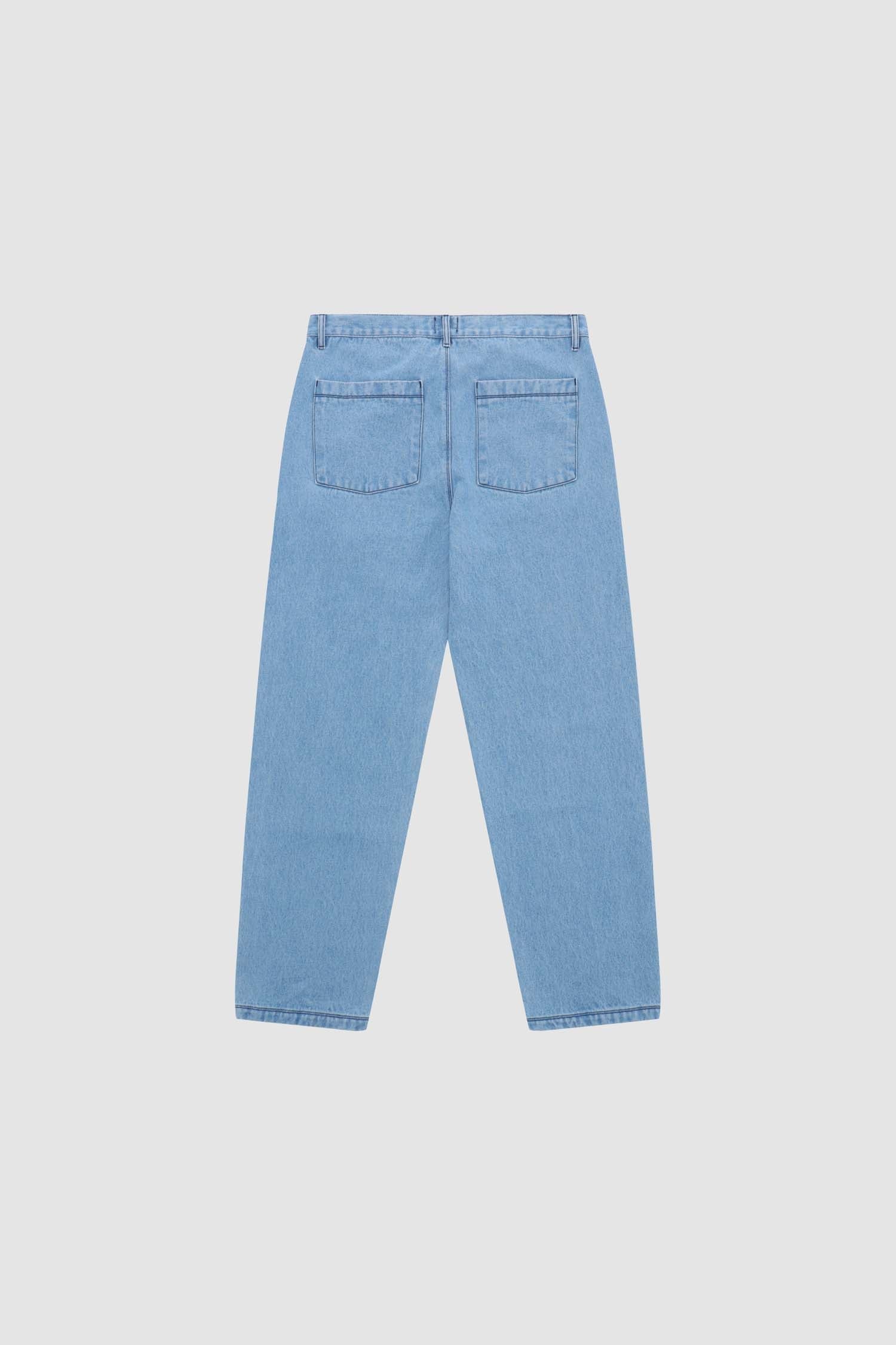 Poage Belt Detail Pants - Denim Bleach